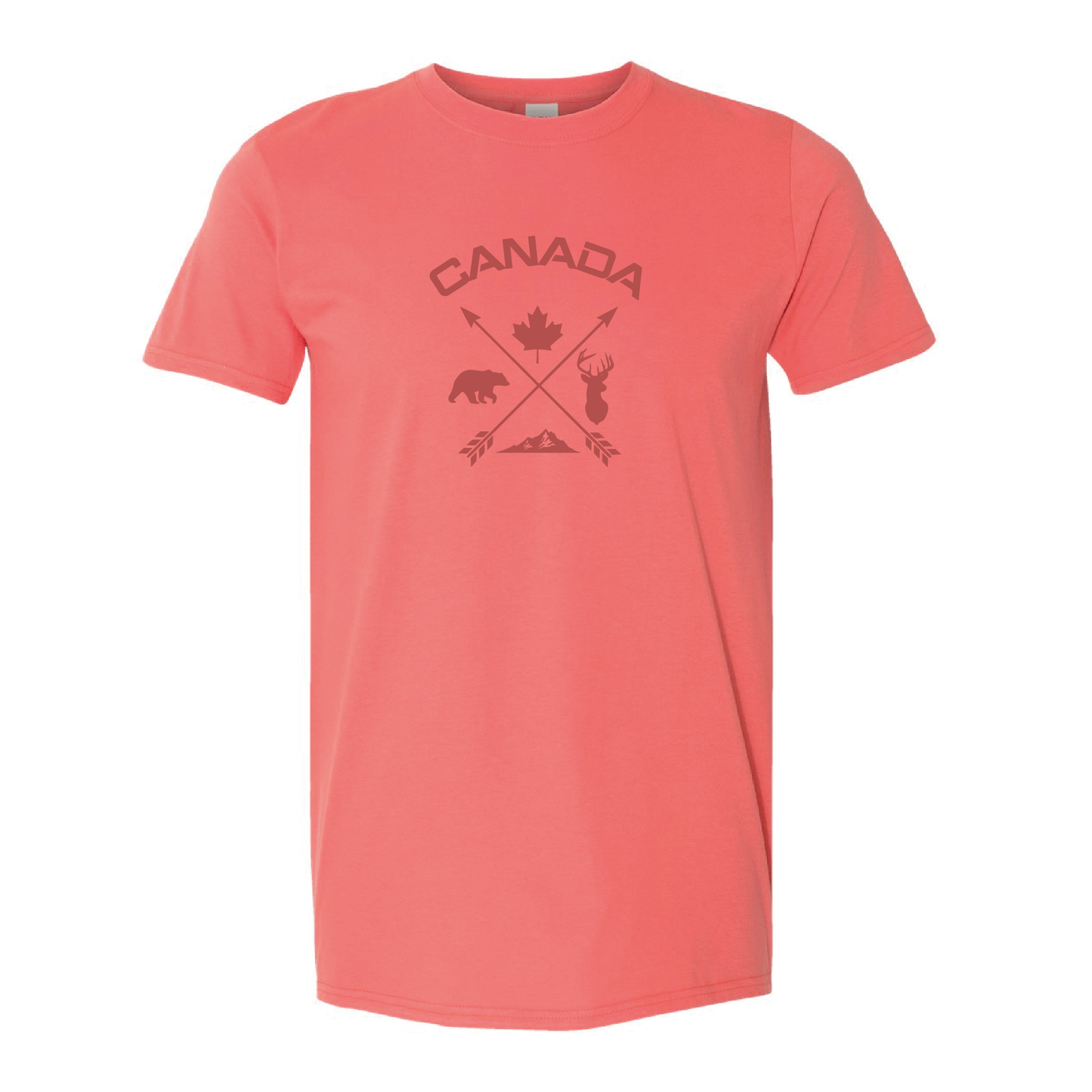 Canada Cross Arrows | Tone-On-Tone Tshirt | 20 Colors