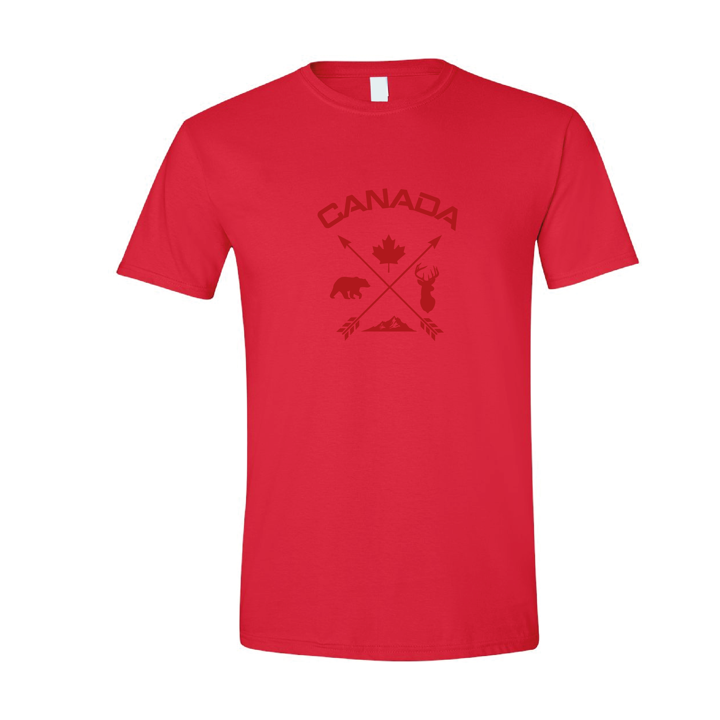 Canada Cross Arrows | Tone-On-Tone Tshirt | 20 Colors