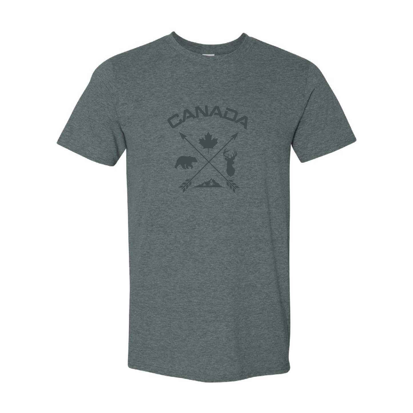 Canada Cross Arrows | Tone-On-Tone Tshirt | 20 Colors