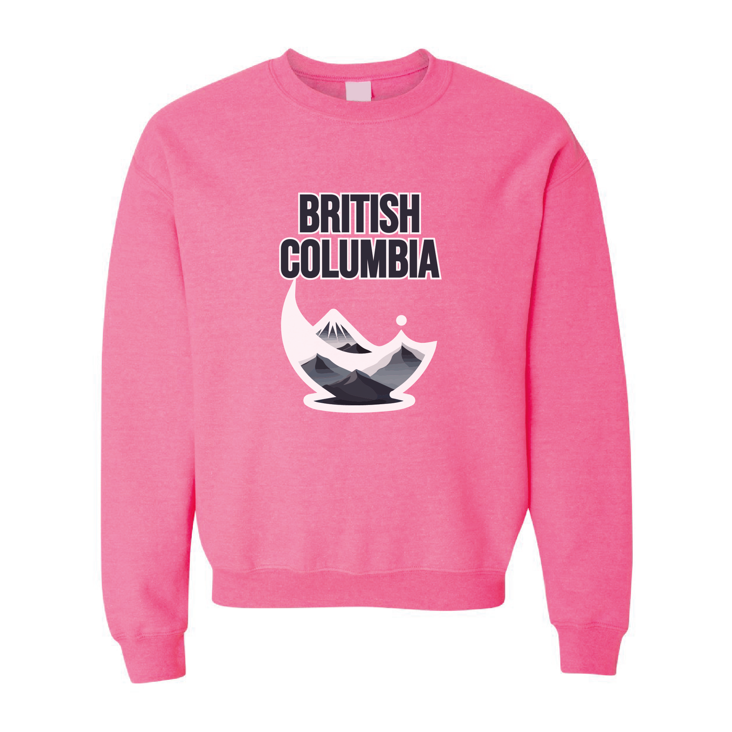 British Columbia Mountains Crewneck Sweatshirt  | 20 Colors