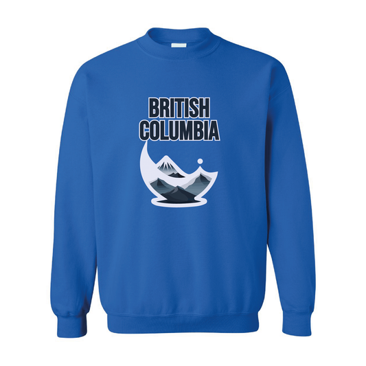 British Columbia Mountains Crewneck Sweatshirt  | 20 Colors