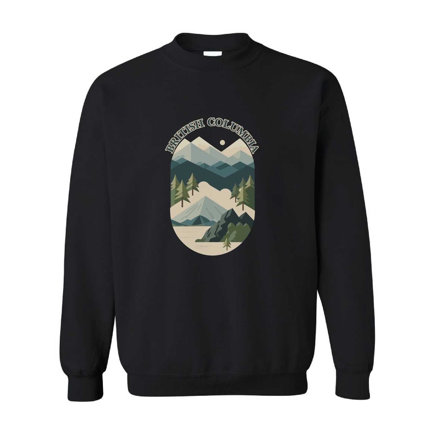 British Columbia Mountains Adventure Crewneck Sweatshirt | 20 Colors