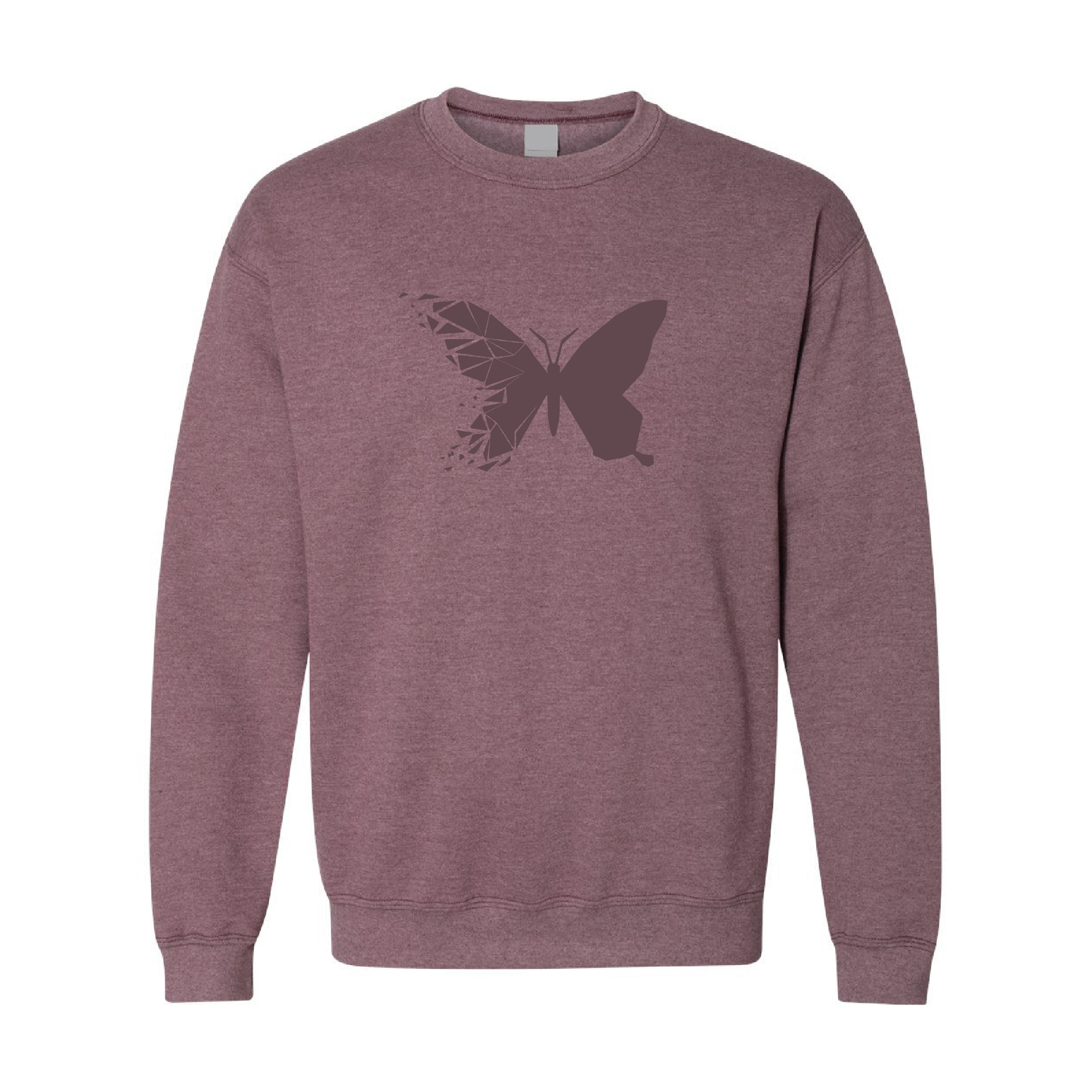 Shattered Butterfly  | Tone-On-Tone Crewneck Sweatshirt | 20 Colors