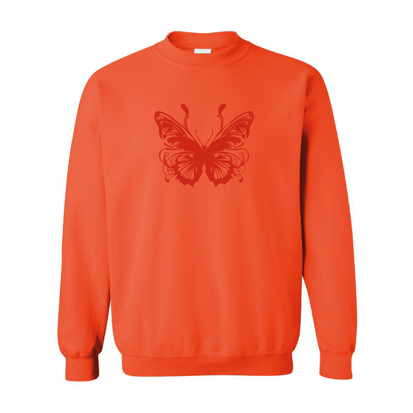 Artistic Butterfly Sweatshirt | Tone-On-Tone Crewneck Sweatshirt | 20 Colors