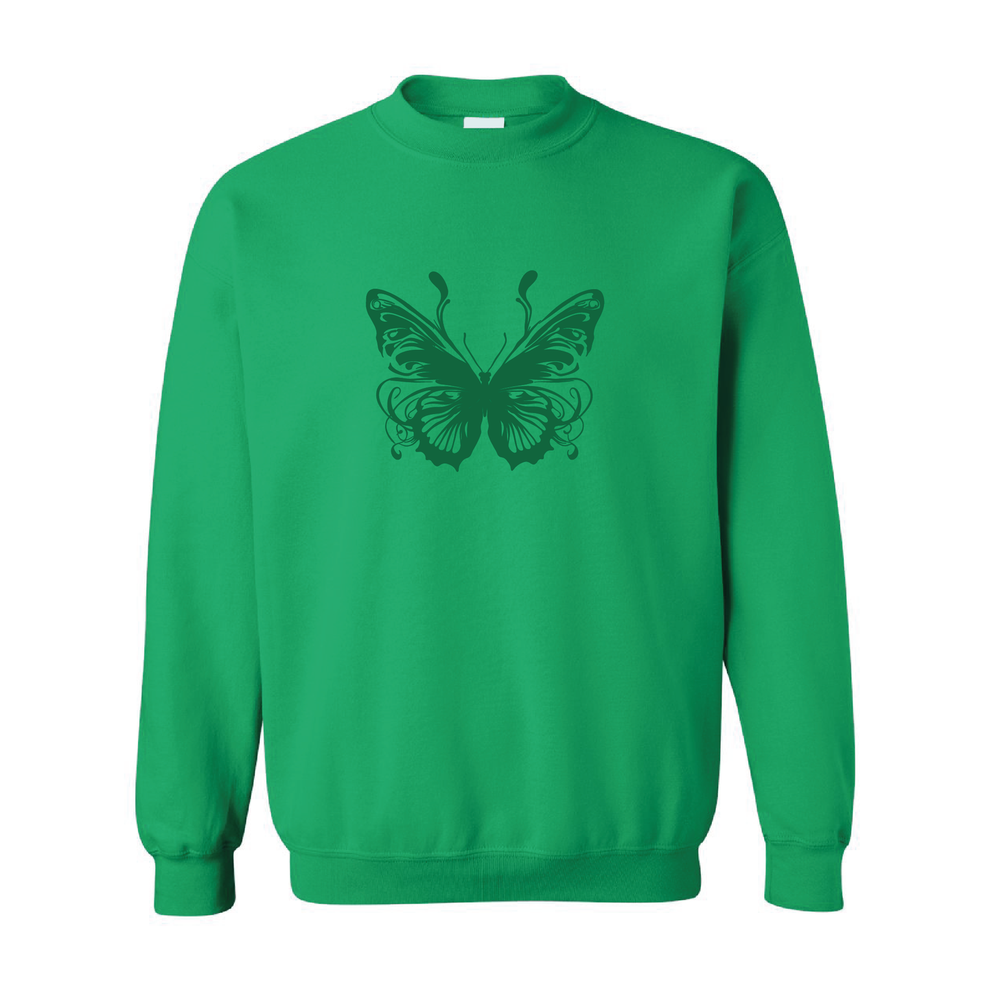 Artistic Butterfly Sweatshirt | Tone-On-Tone Crewneck Sweatshirt | 20 Colors