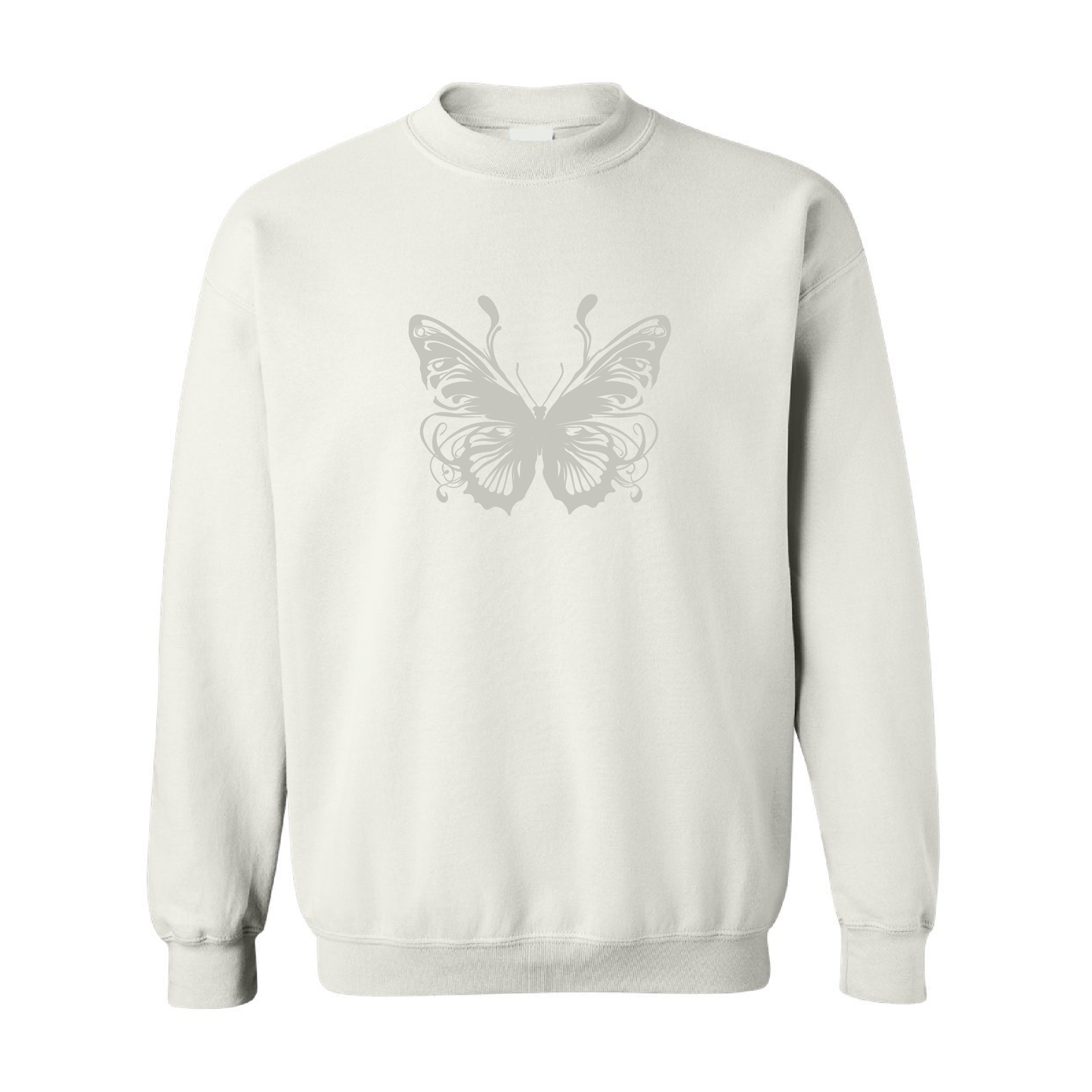 Artistic Butterfly Sweatshirt | Tone-On-Tone Crewneck Sweatshirt | 20 Colors