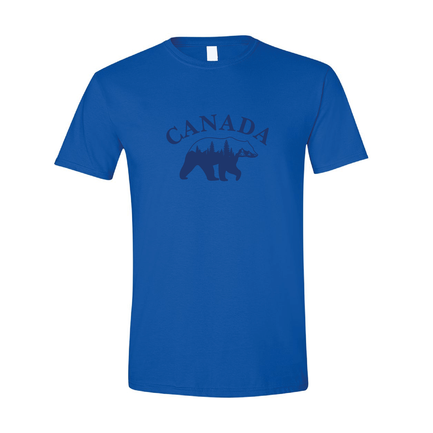 Canada Bear & Trees Graphic Tshirt  | Tone-On-Tone Crewneck T-shirt | 20 Colors