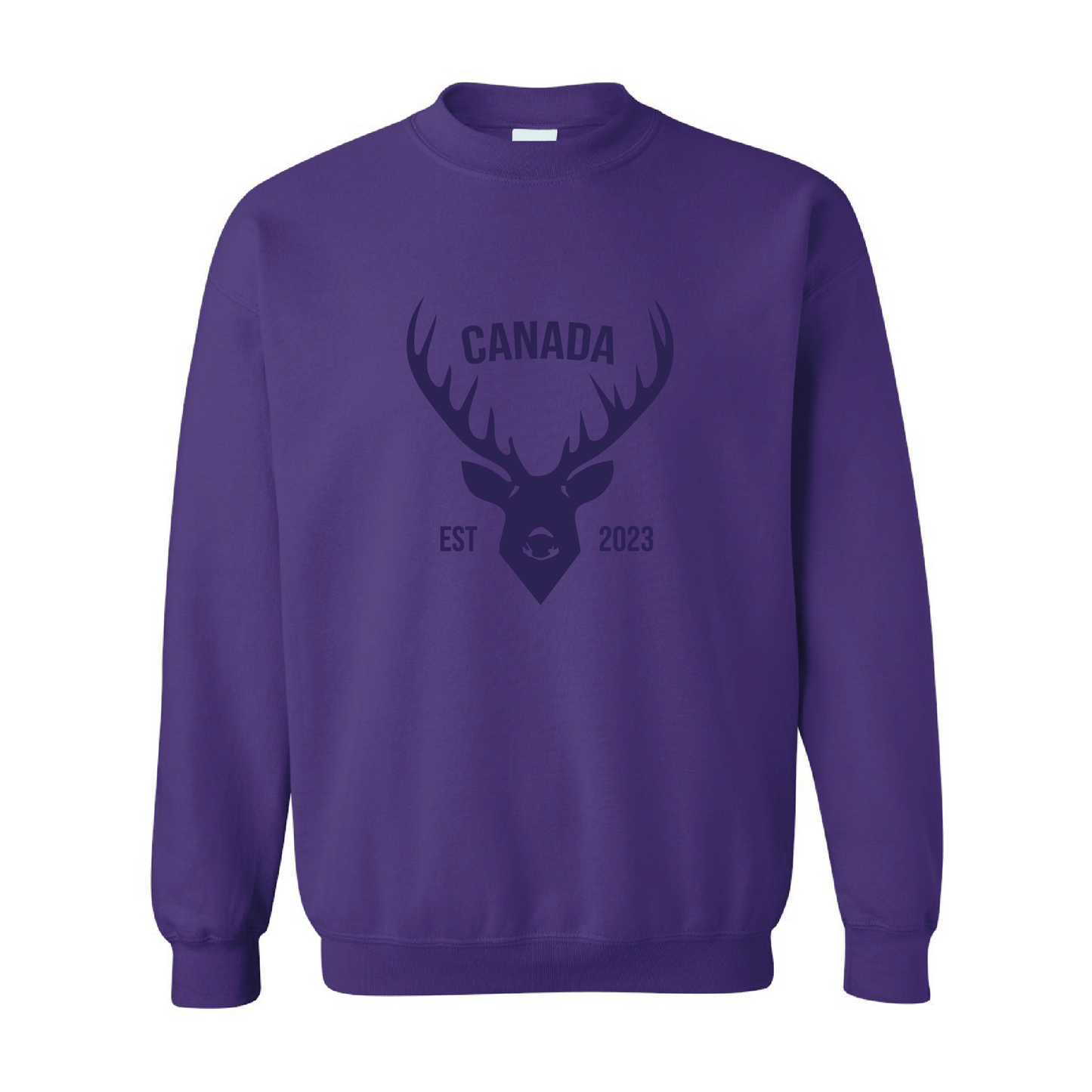 Canada Deer  | Tone-On-Tone Crewneck Sweatshirt | 20 Colors