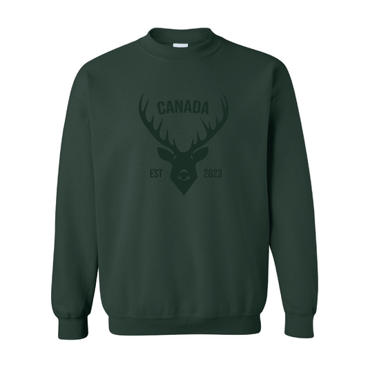 Canada Deer  | Tone-On-Tone Crewneck Sweatshirt | 20 Colors