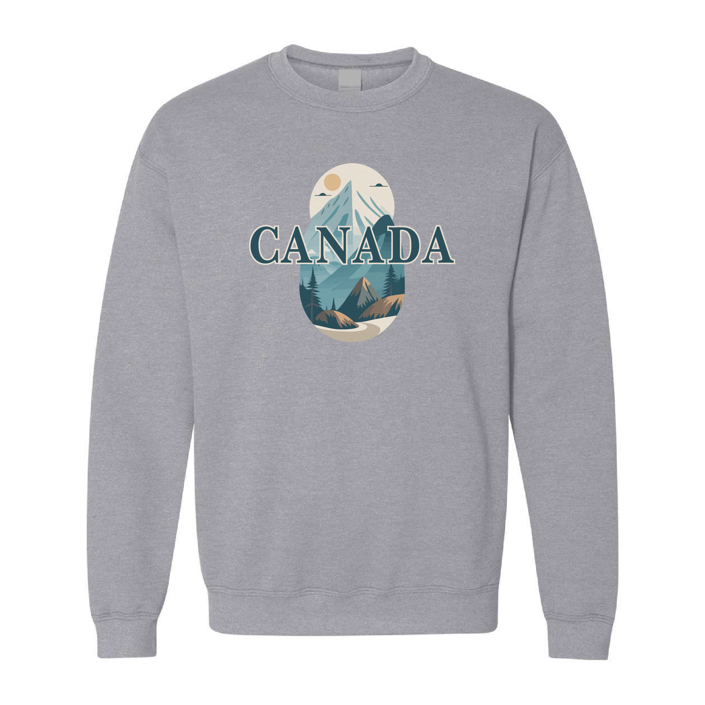 Canada Mountains Graphic Crewneck Sweatshirt | 20 Colors