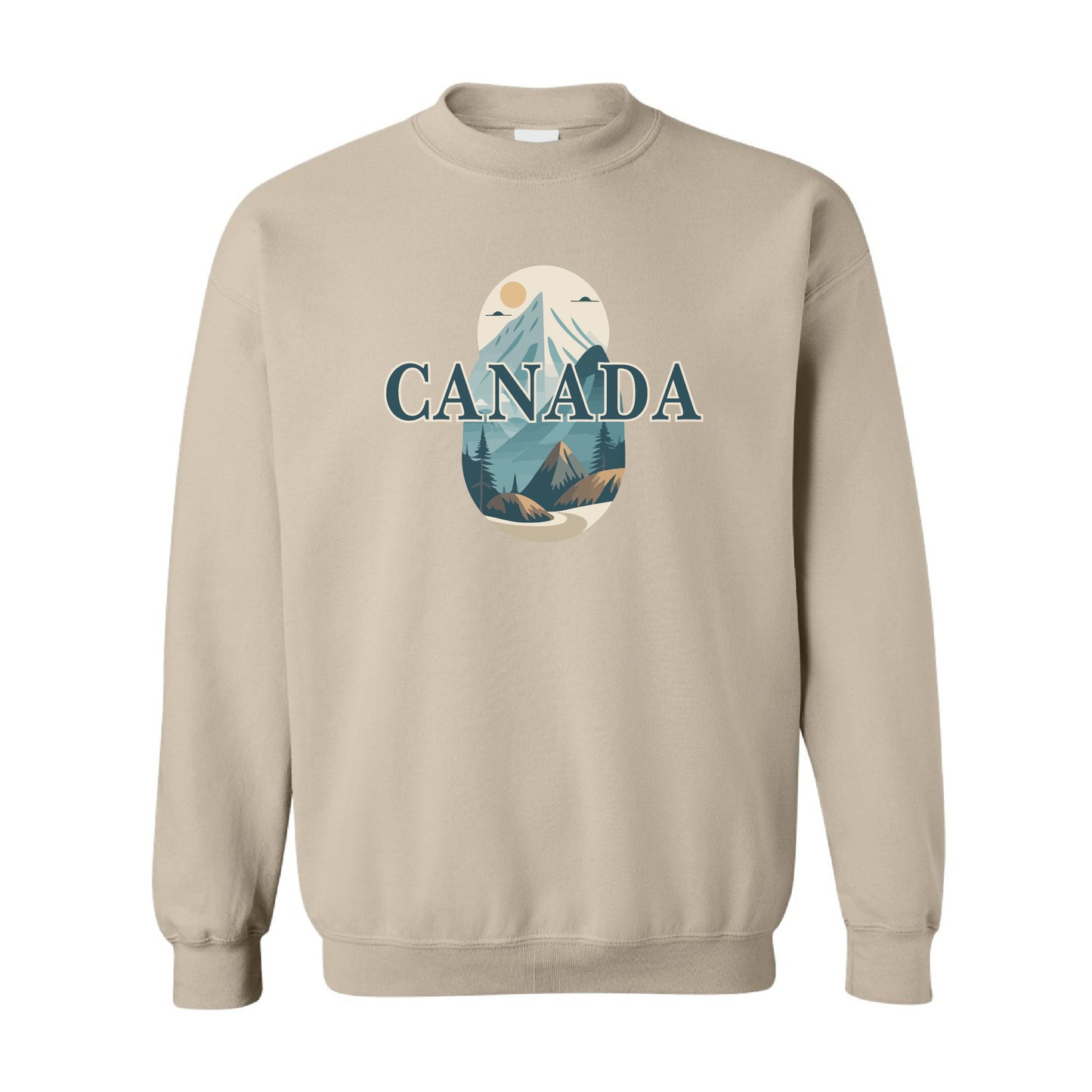 Canada Mountains Graphic Crewneck Sweatshirt | 20 Colors