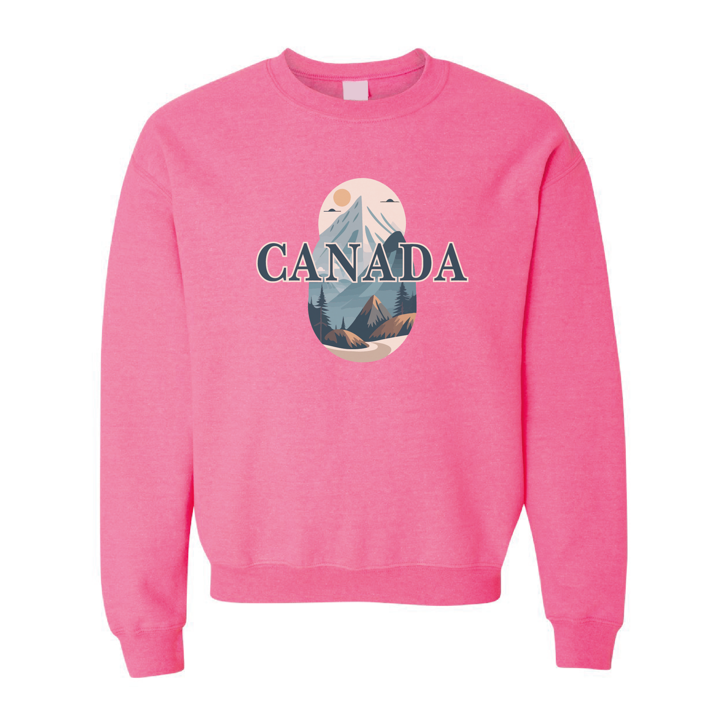 Canada Mountains Graphic Crewneck Sweatshirt | 20 Colors