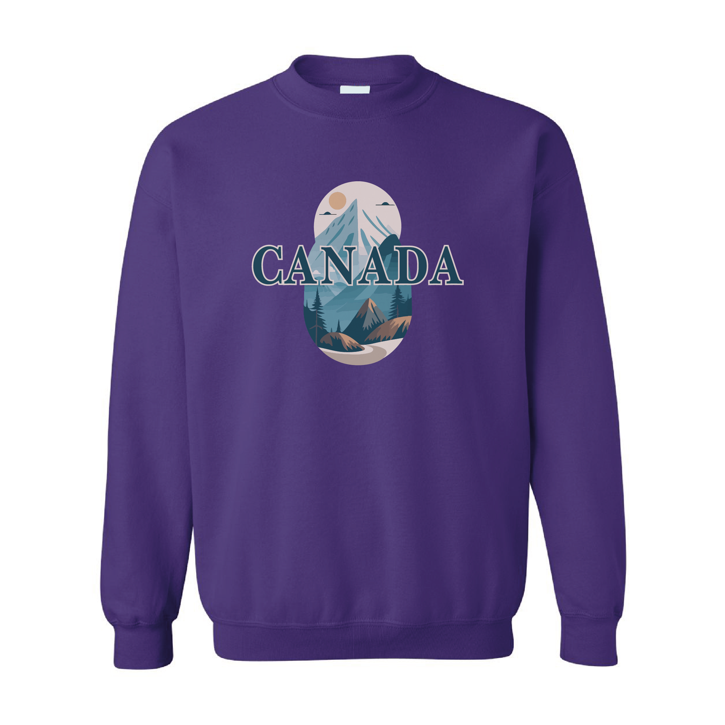 Canada Mountains Graphic Crewneck Sweatshirt | 20 Colors