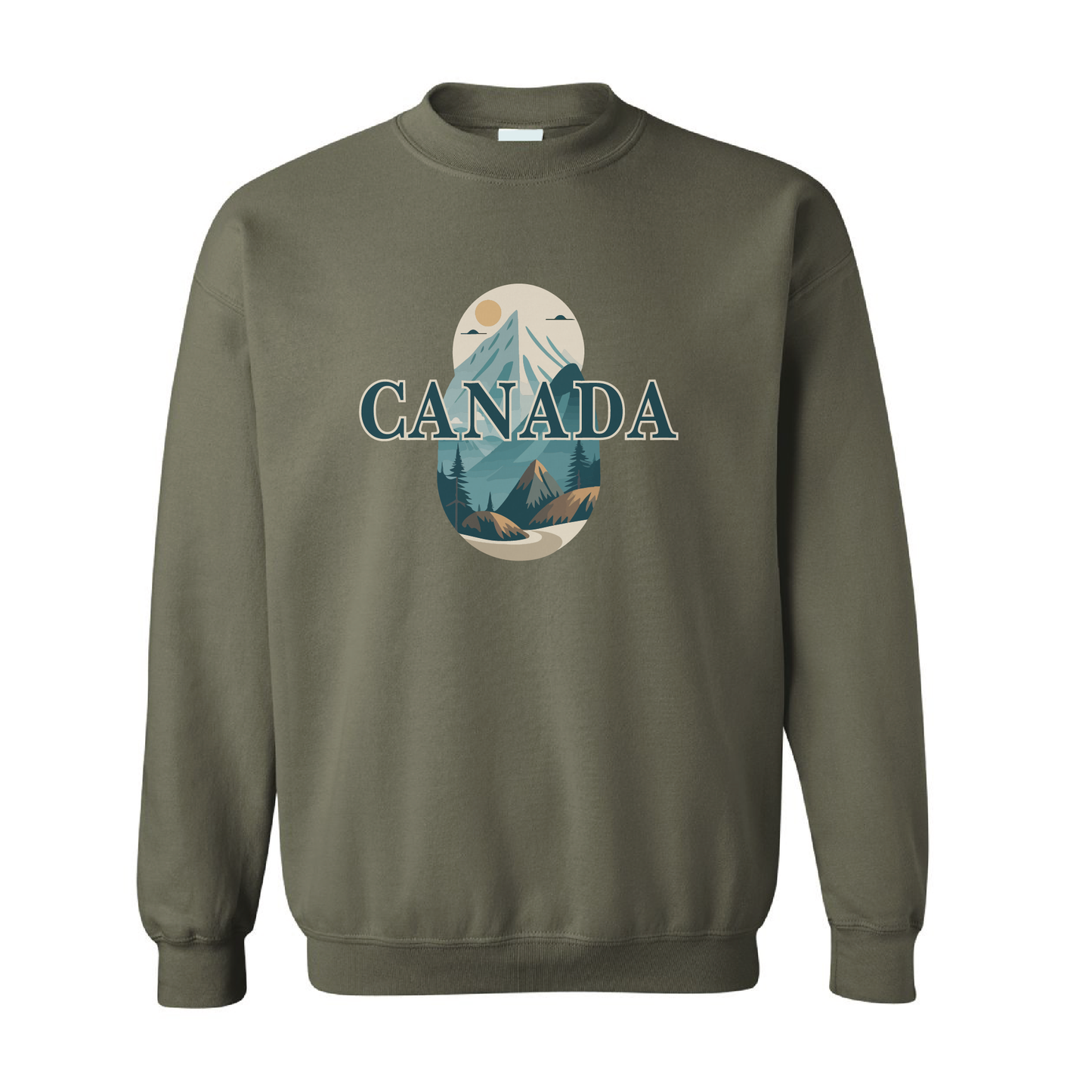 Canada Mountains Graphic Crewneck Sweatshirt | 20 Colors