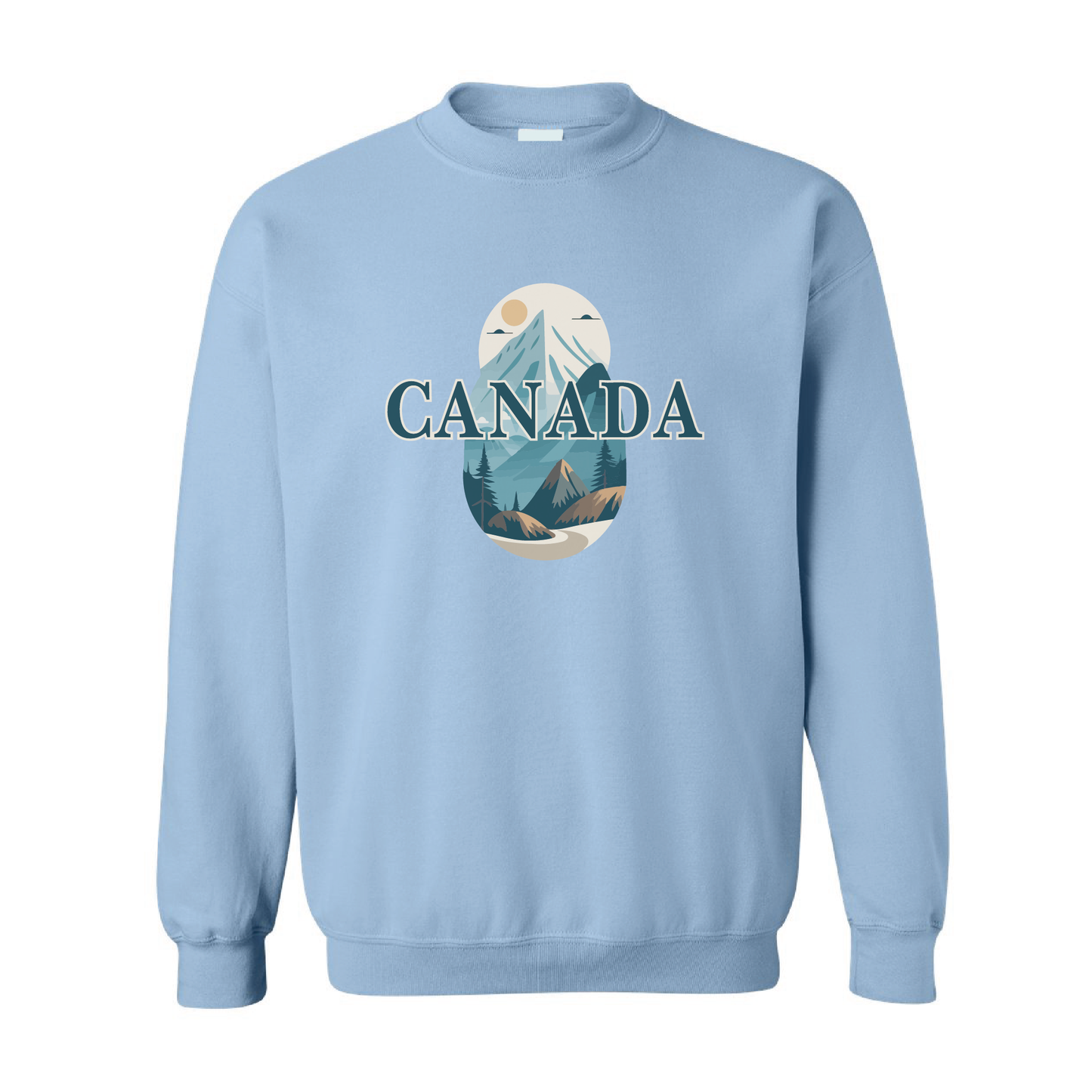 Canada Mountains Graphic Crewneck Sweatshirt | 20 Colors