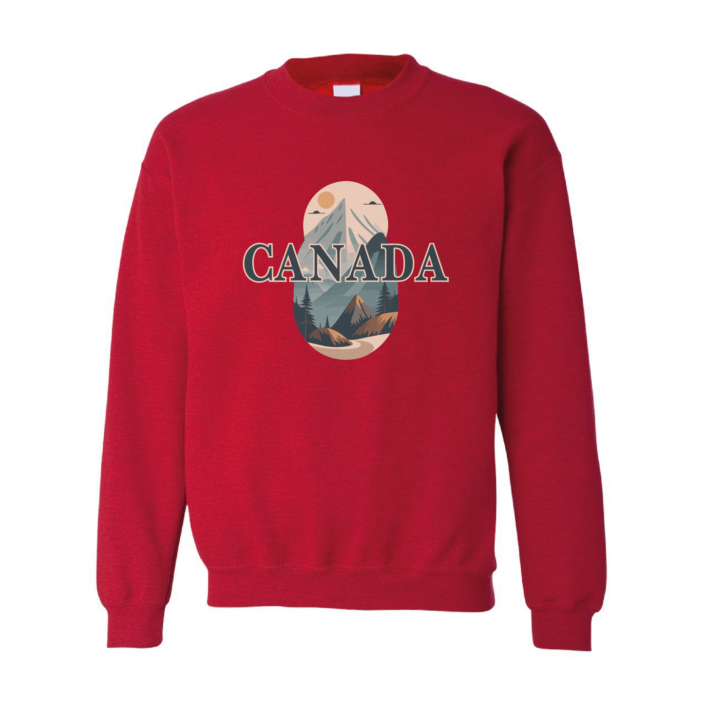 Canada Mountains Graphic Crewneck Sweatshirt | 20 Colors