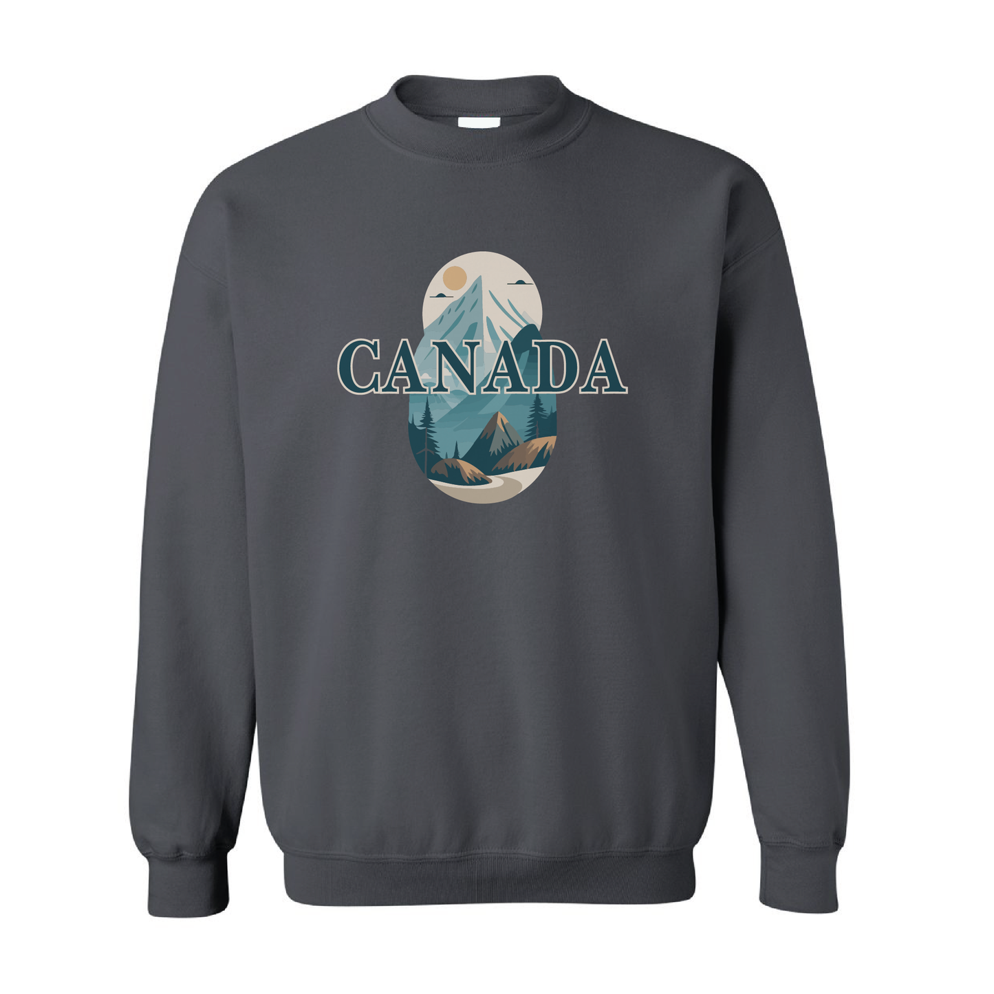 Canada Mountains Graphic Crewneck Sweatshirt | 20 Colors