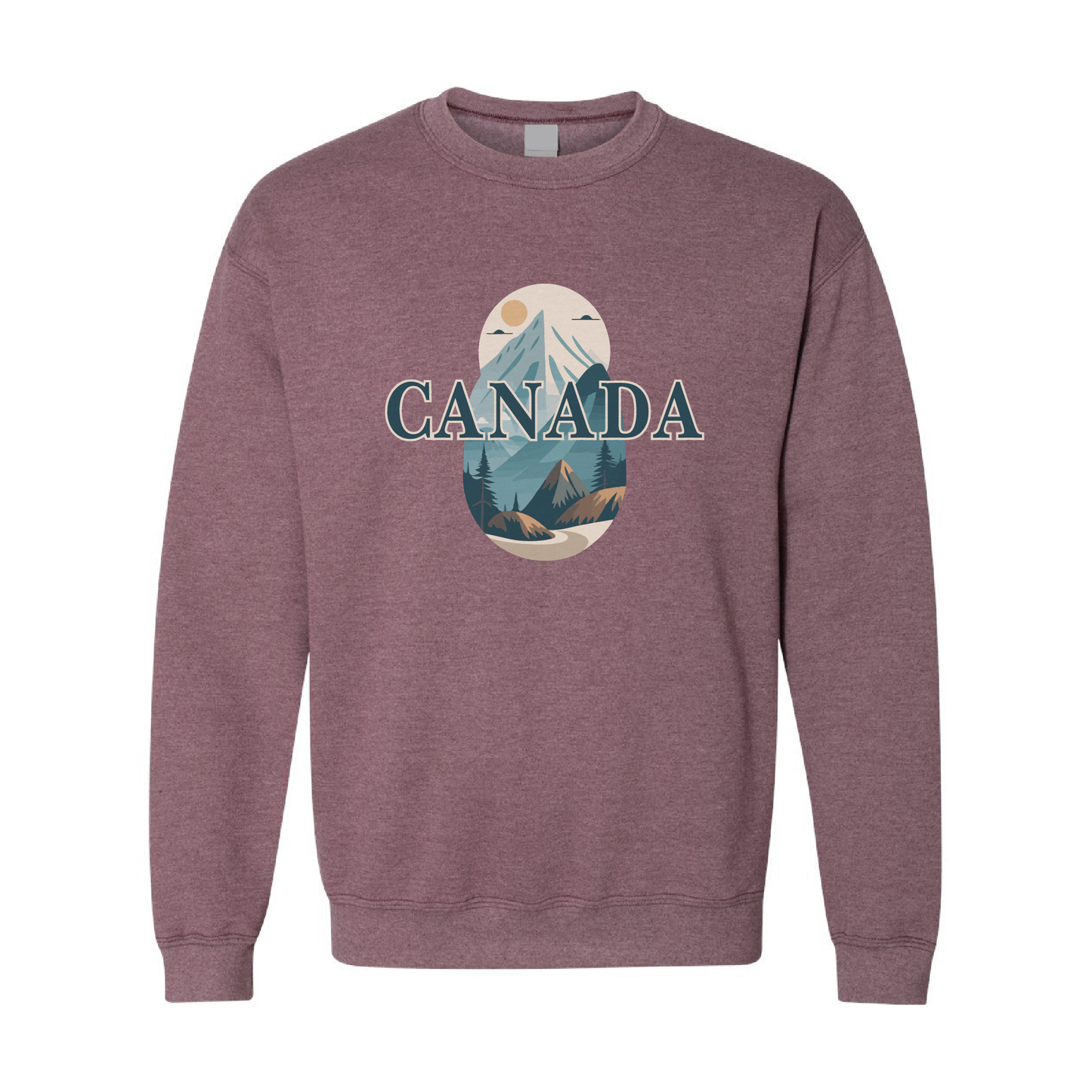 Canada Mountains Graphic Crewneck Sweatshirt | 20 Colors