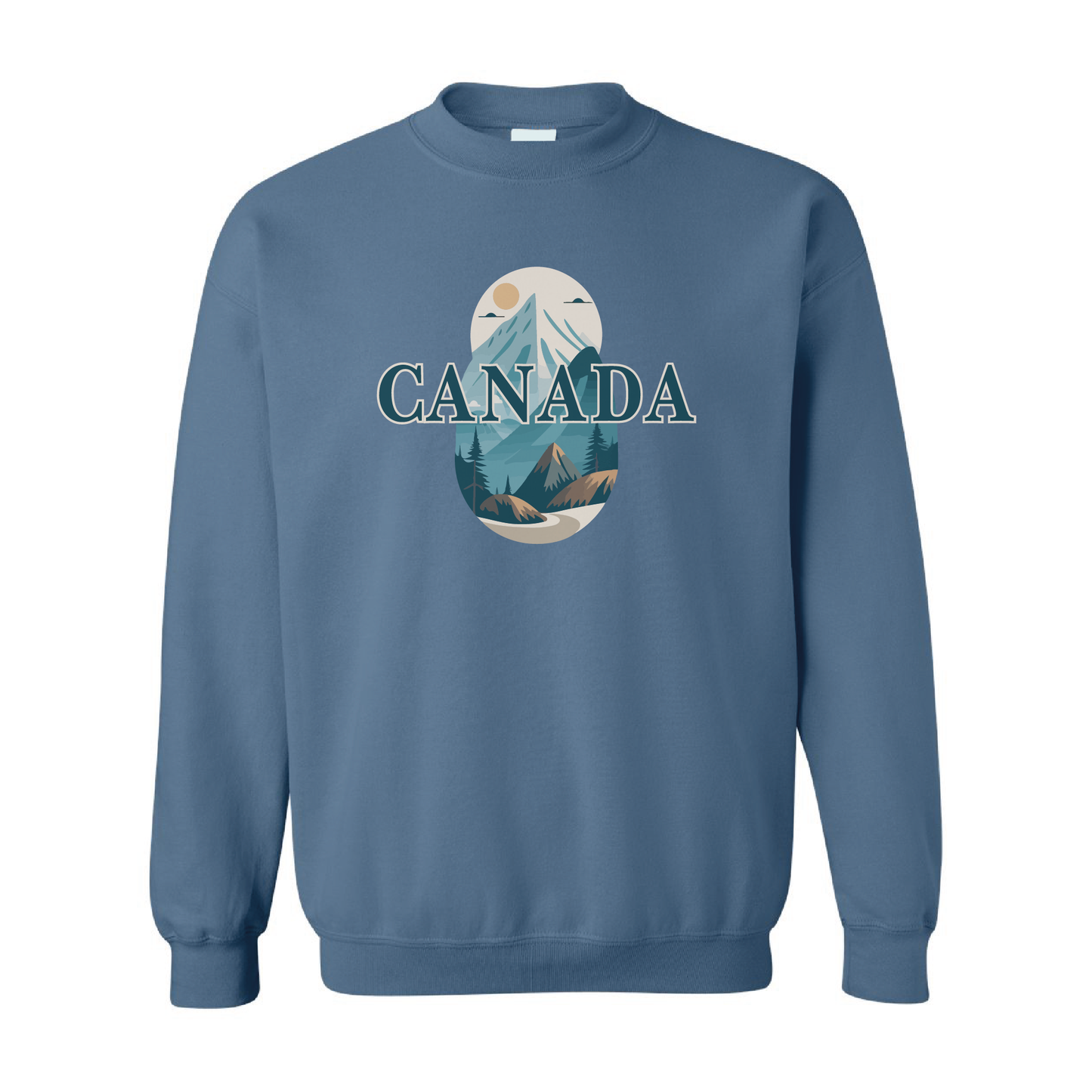 Canada Mountains Graphic Crewneck Sweatshirt | 20 Colors