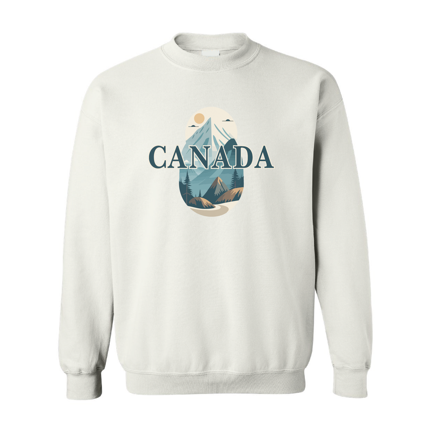 Canada Mountains Graphic Crewneck Sweatshirt | 20 Colors