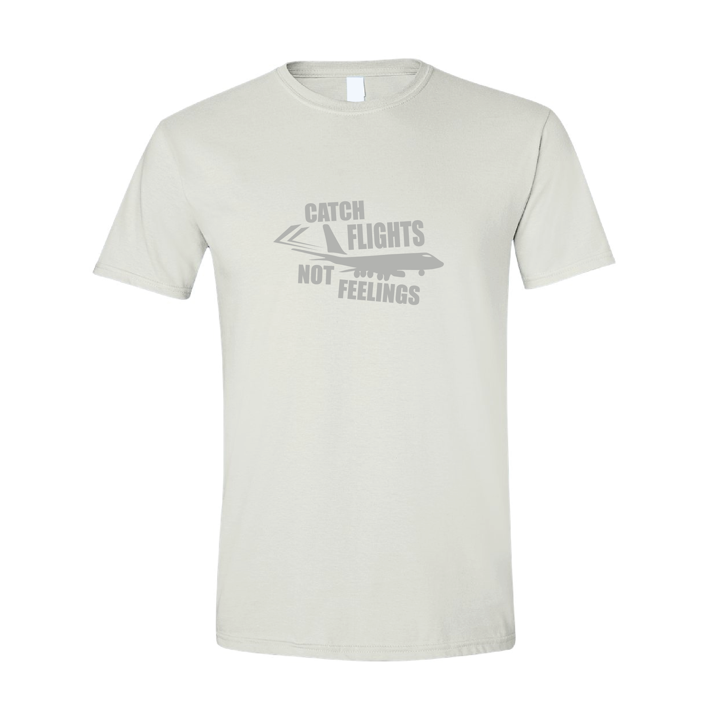 Catch Flight, Not Feelings | Tone-On-Tone T-shirt | 20 Colors