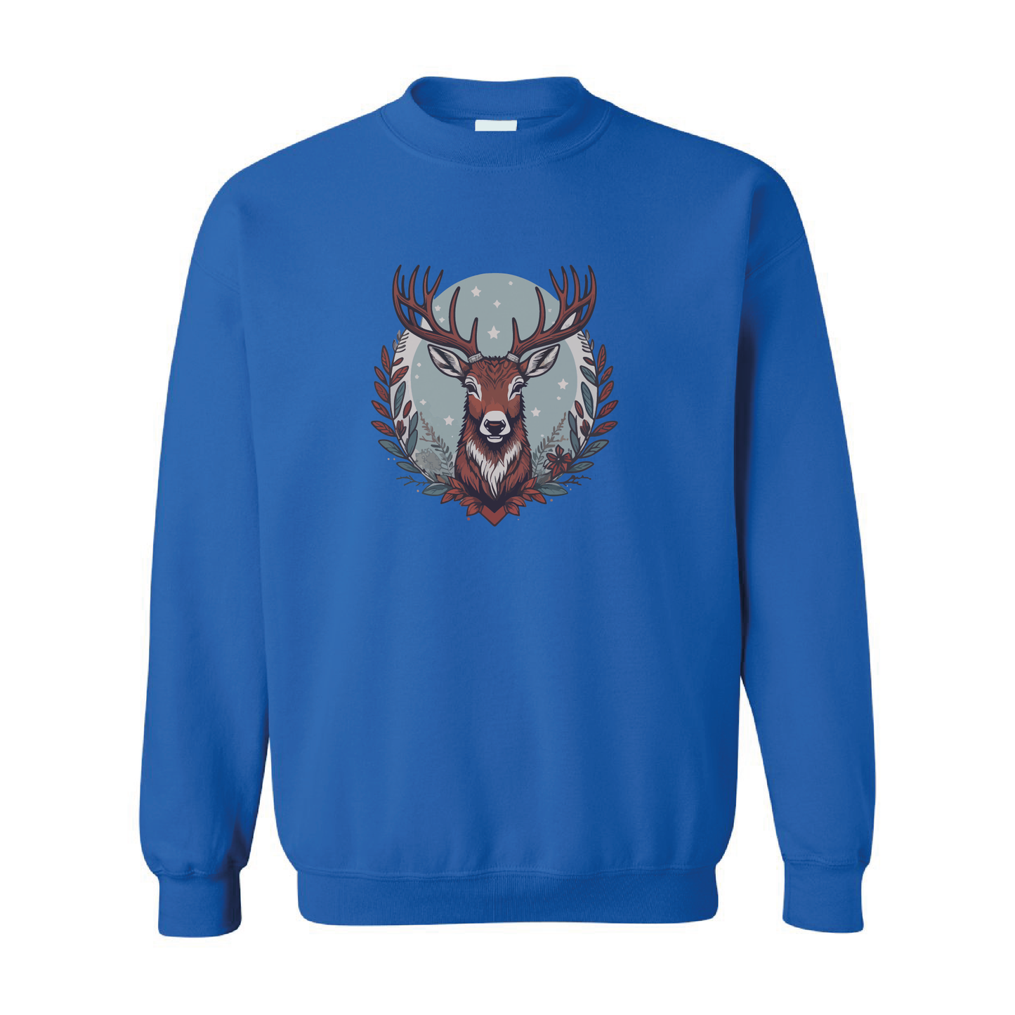 Christmas Reindeer Graphic Crewneck Sweatshirt | 20 Colors