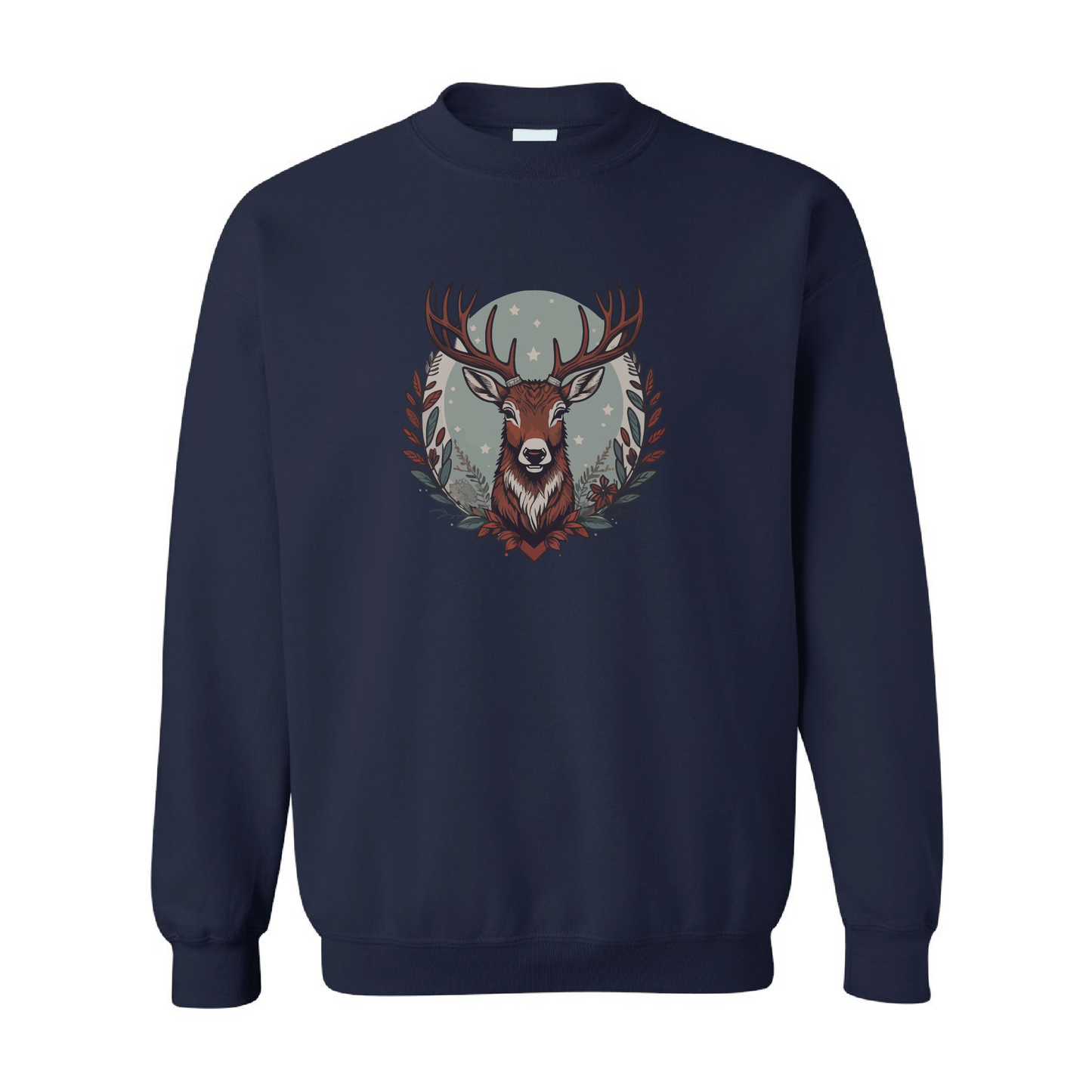 Christmas Reindeer Graphic Crewneck Sweatshirt | 20 Colors