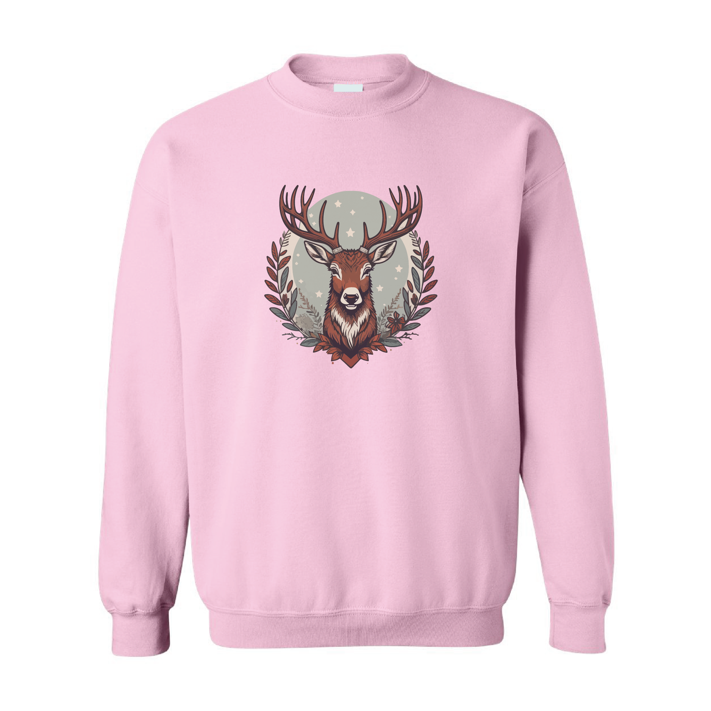 Christmas Reindeer Graphic Crewneck Sweatshirt | 20 Colors