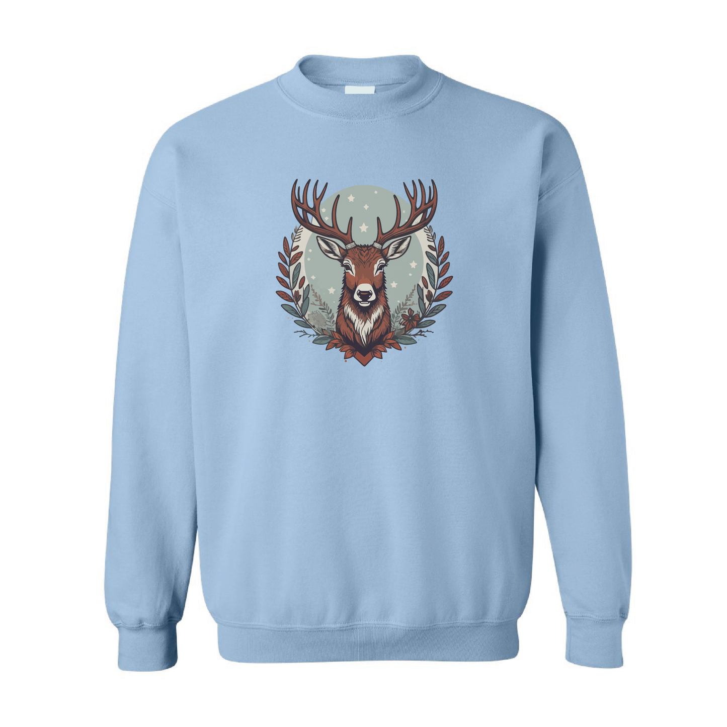 Christmas Reindeer Graphic Crewneck Sweatshirt | 20 Colors