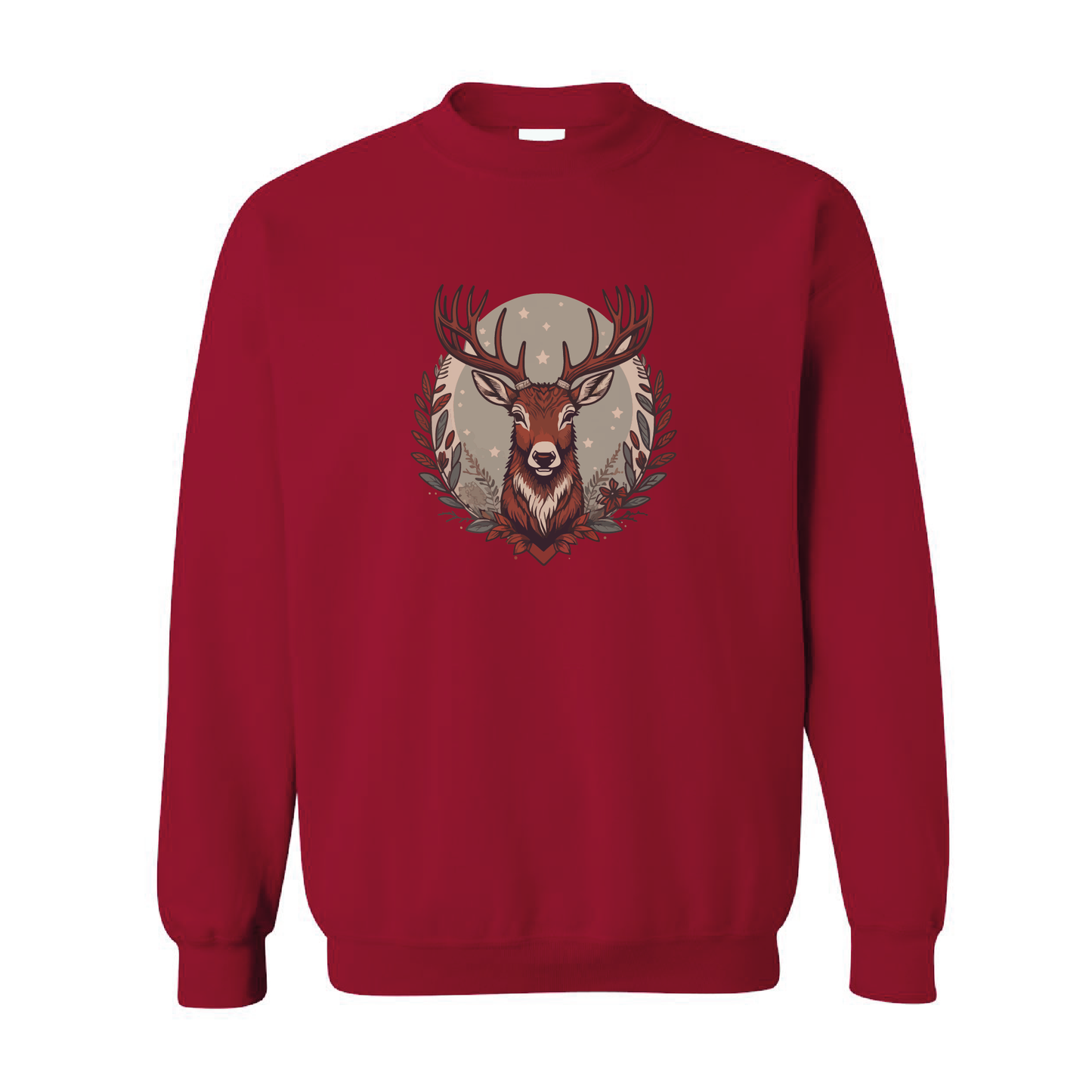 Christmas Reindeer Graphic Crewneck Sweatshirt | 20 Colors