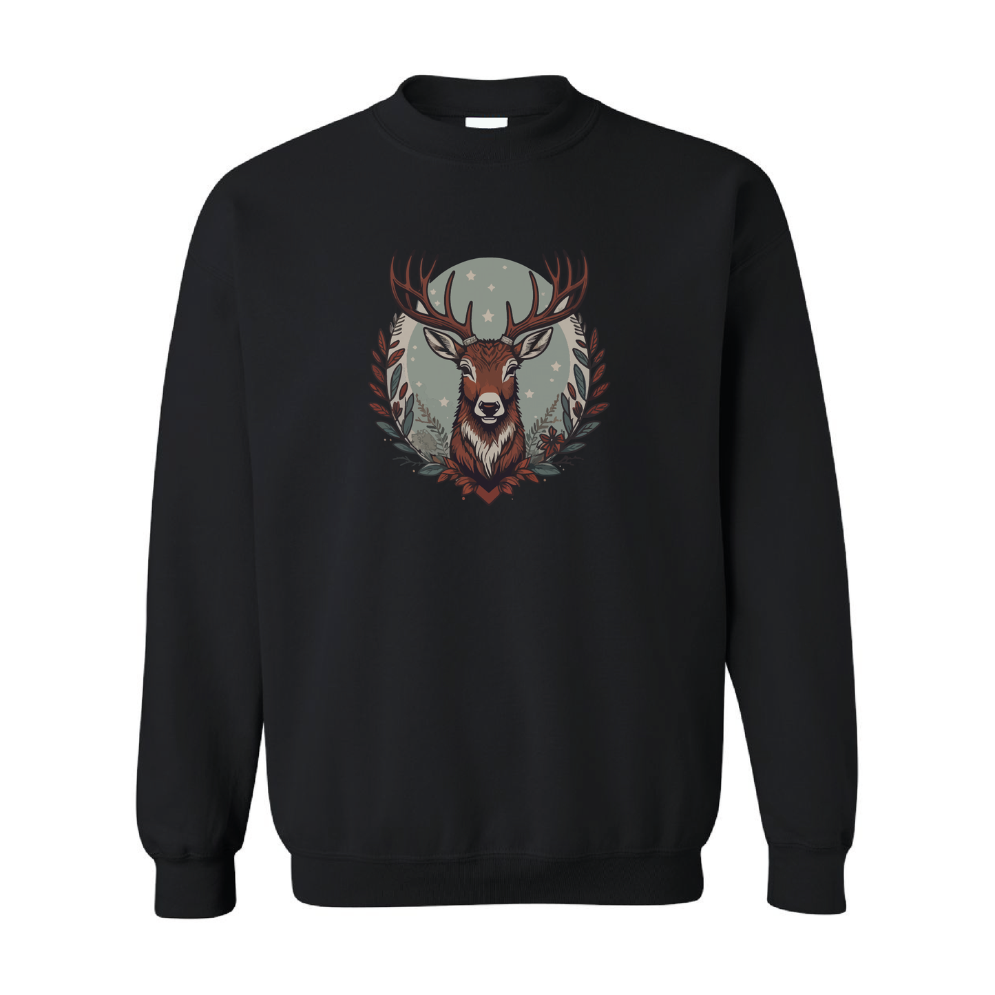 Christmas Reindeer Graphic Crewneck Sweatshirt | 20 Colors