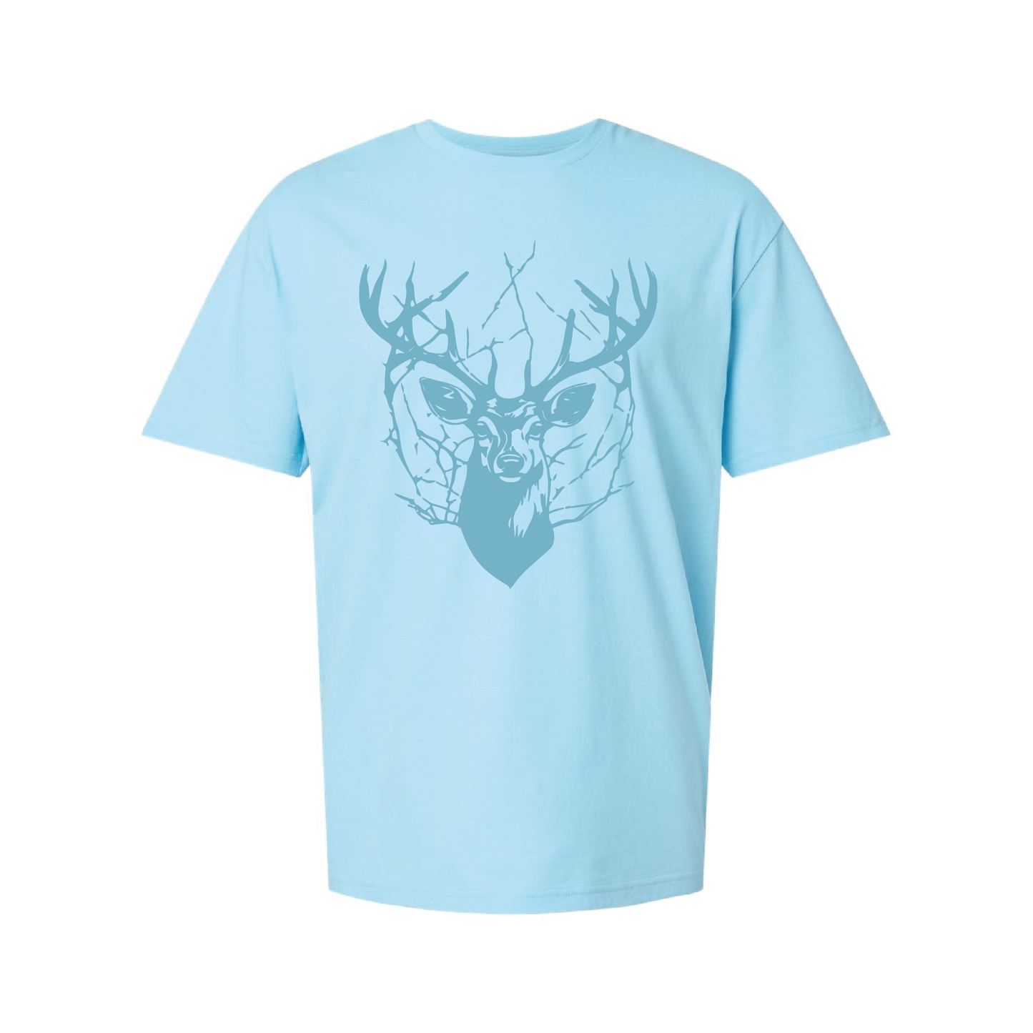 Cracked Deer Crewneck T-shirt | Tone-On-Tone Crewneck T-shirt | 20 Colors