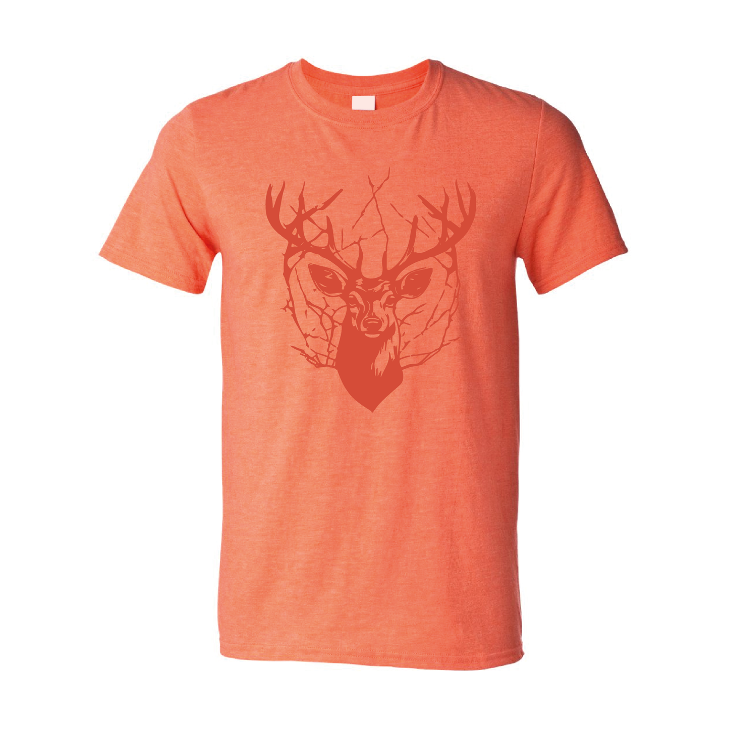 Cracked Deer Crewneck T-shirt | Tone-On-Tone Crewneck T-shirt | 20 Colors