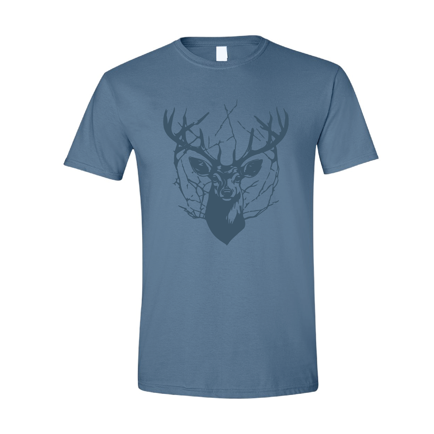 Cracked Deer Crewneck T-shirt | Tone-On-Tone Crewneck T-shirt | 20 Colors