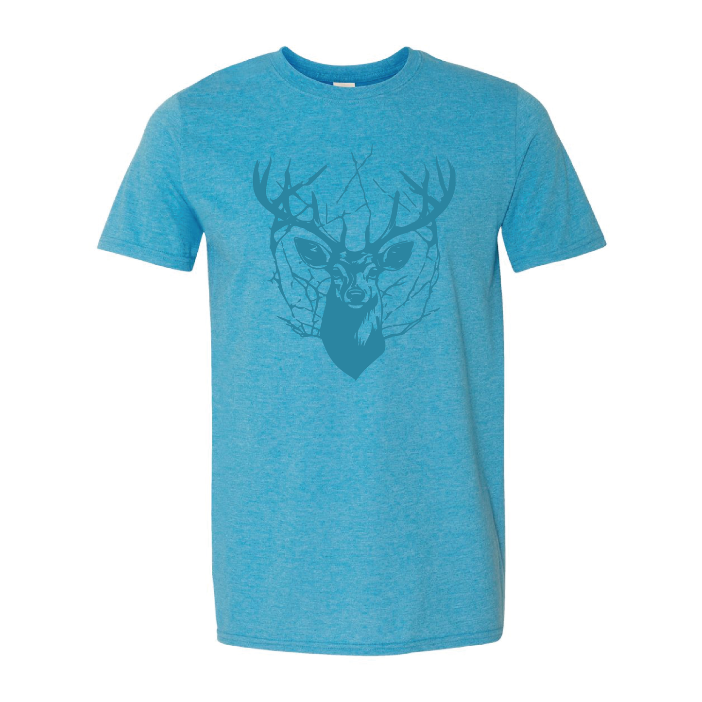 Cracked Deer Crewneck T-shirt | Tone-On-Tone Crewneck T-shirt | 20 Colors