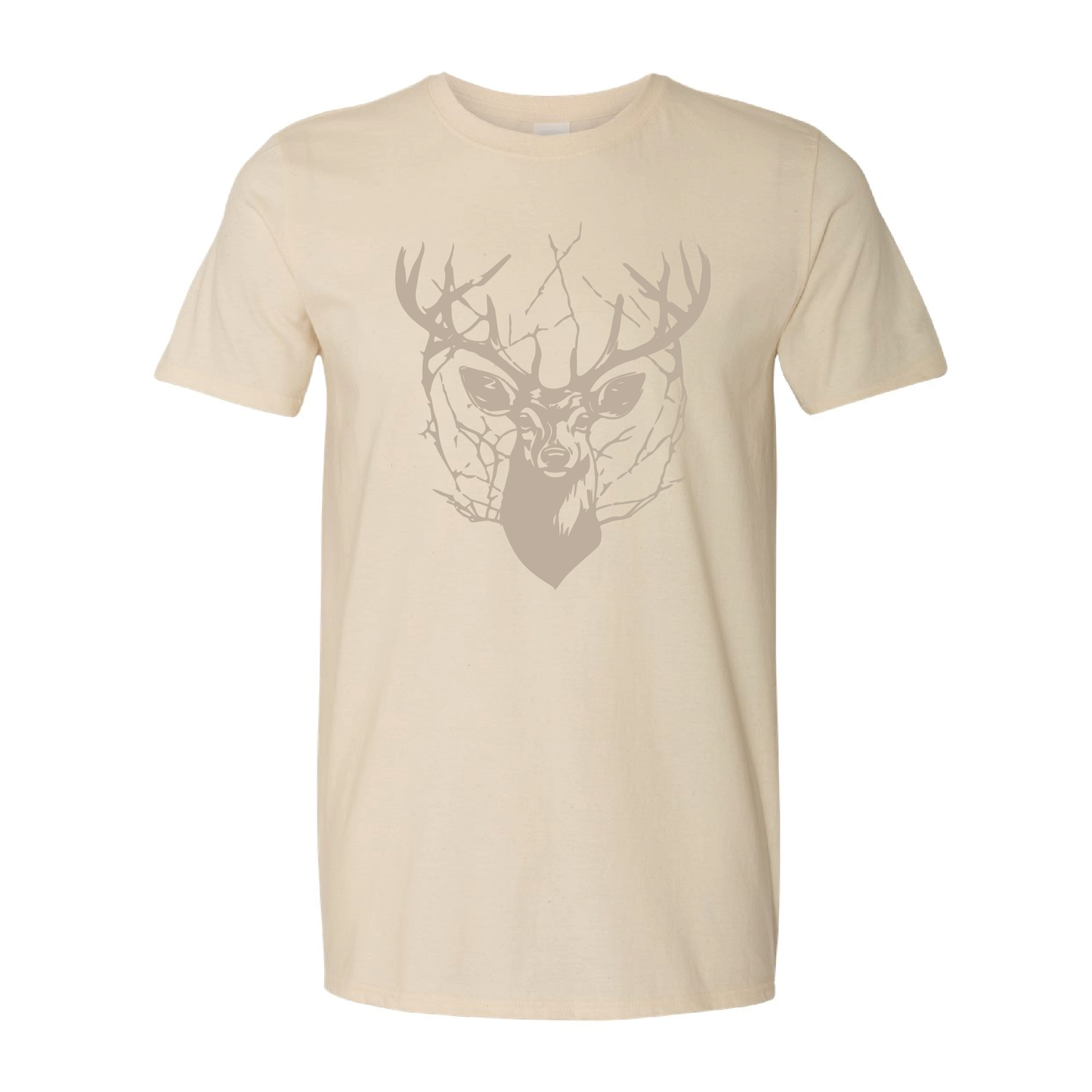 Cracked Deer Crewneck T-shirt | Tone-On-Tone Crewneck T-shirt | 20 Colors