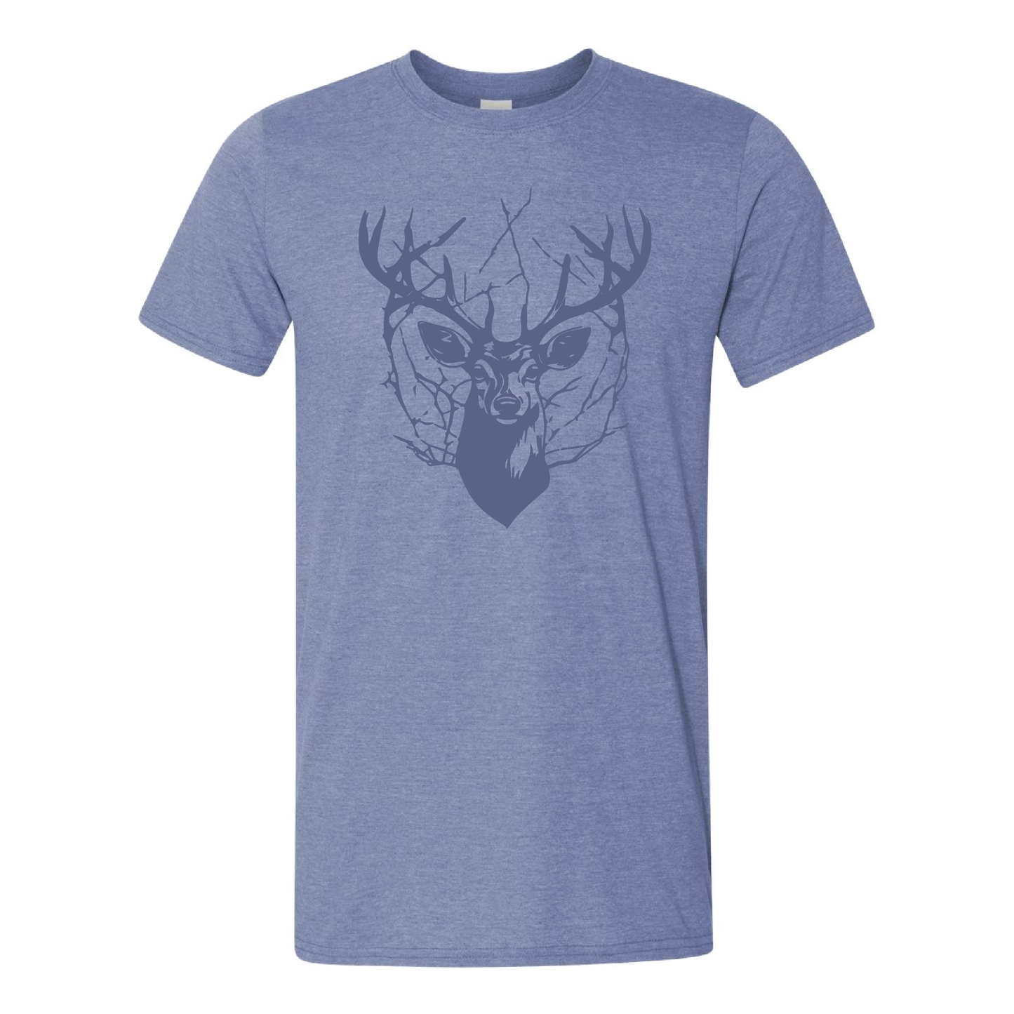 Cracked Deer Crewneck T-shirt | Tone-On-Tone Crewneck T-shirt | 20 Colors