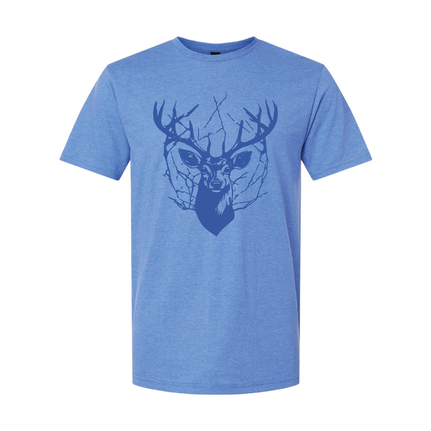 Cracked Deer Crewneck T-shirt | Tone-On-Tone Crewneck T-shirt | 20 Colors