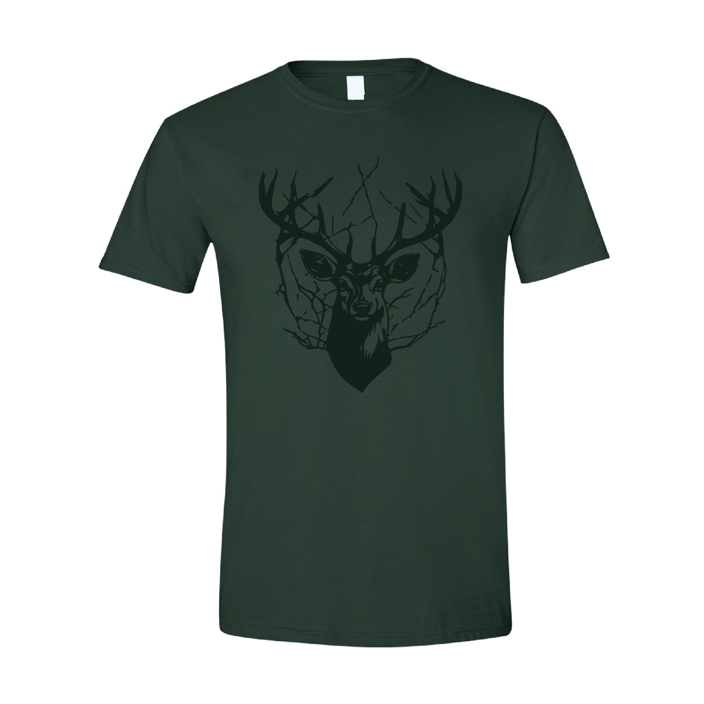 Cracked Deer Crewneck T-shirt | Tone-On-Tone Crewneck T-shirt | 20 Colors