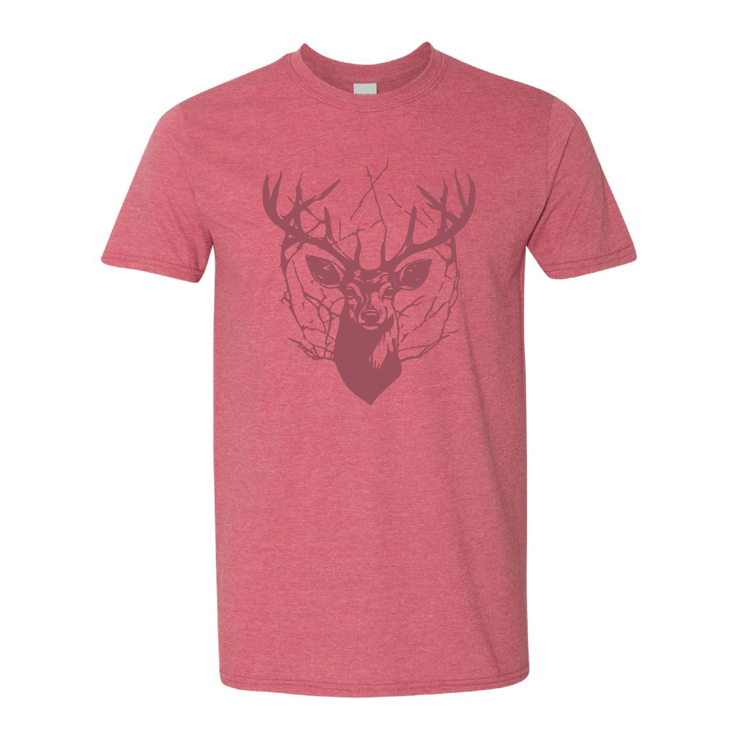 Cracked Deer Crewneck T-shirt | Tone-On-Tone Crewneck T-shirt | 20 Colors