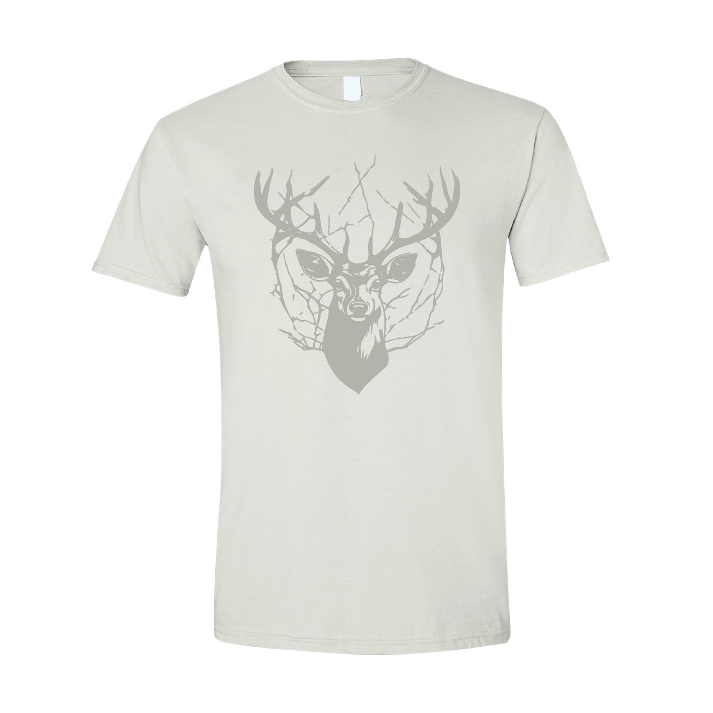 Cracked Deer Crewneck T-shirt | Tone-On-Tone Crewneck T-shirt | 20 Colors