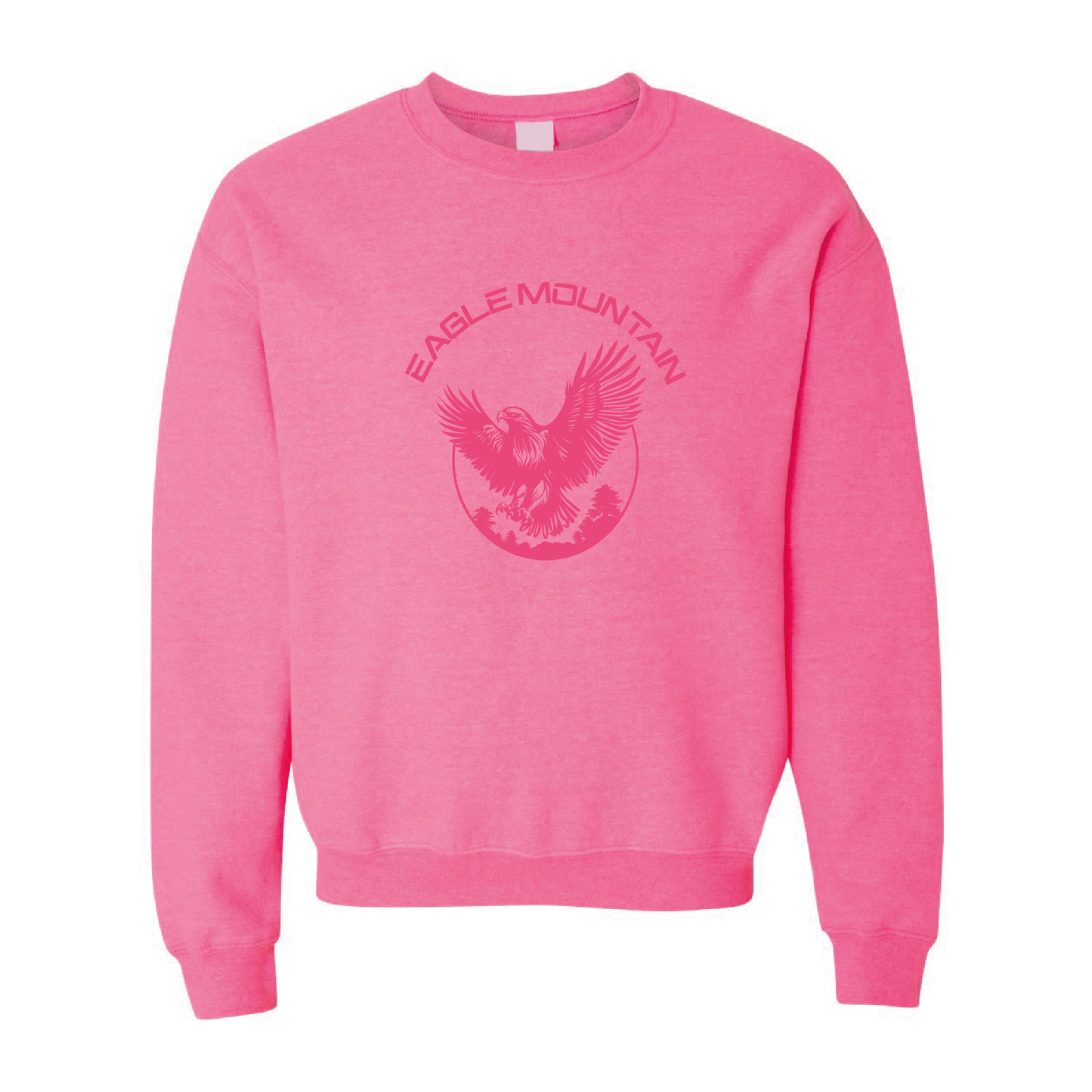 Eagle Mountain Graphic | Tone-On-Tone Crewneck Sweatshirt | 20 Colors