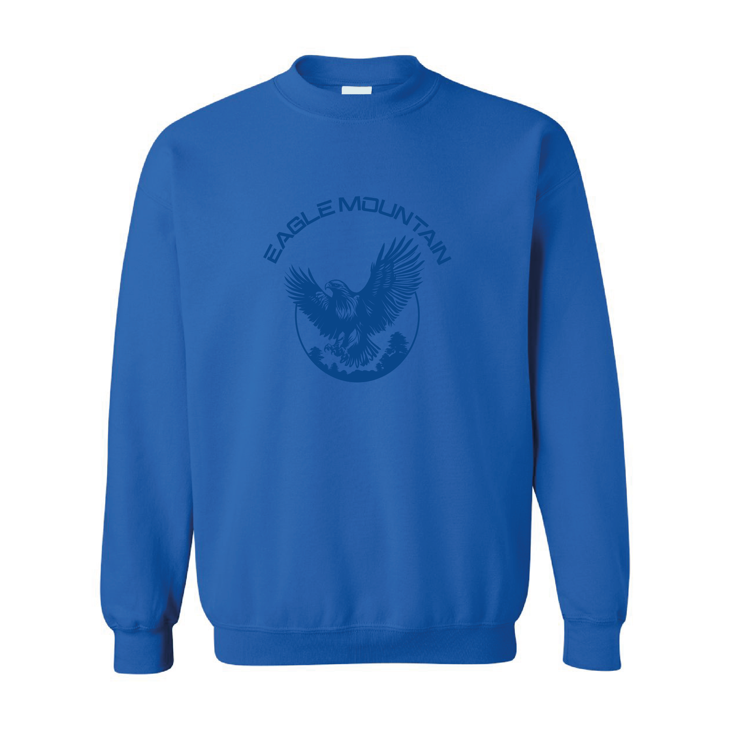 Eagle Mountain Graphic | Tone-On-Tone Crewneck Sweatshirt | 20 Colors