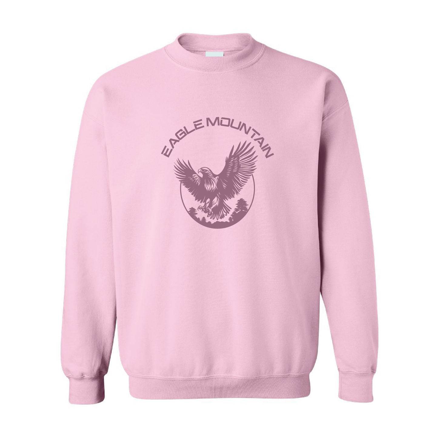 Eagle Mountain Graphic | Tone-On-Tone Crewneck Sweatshirt | 20 Colors