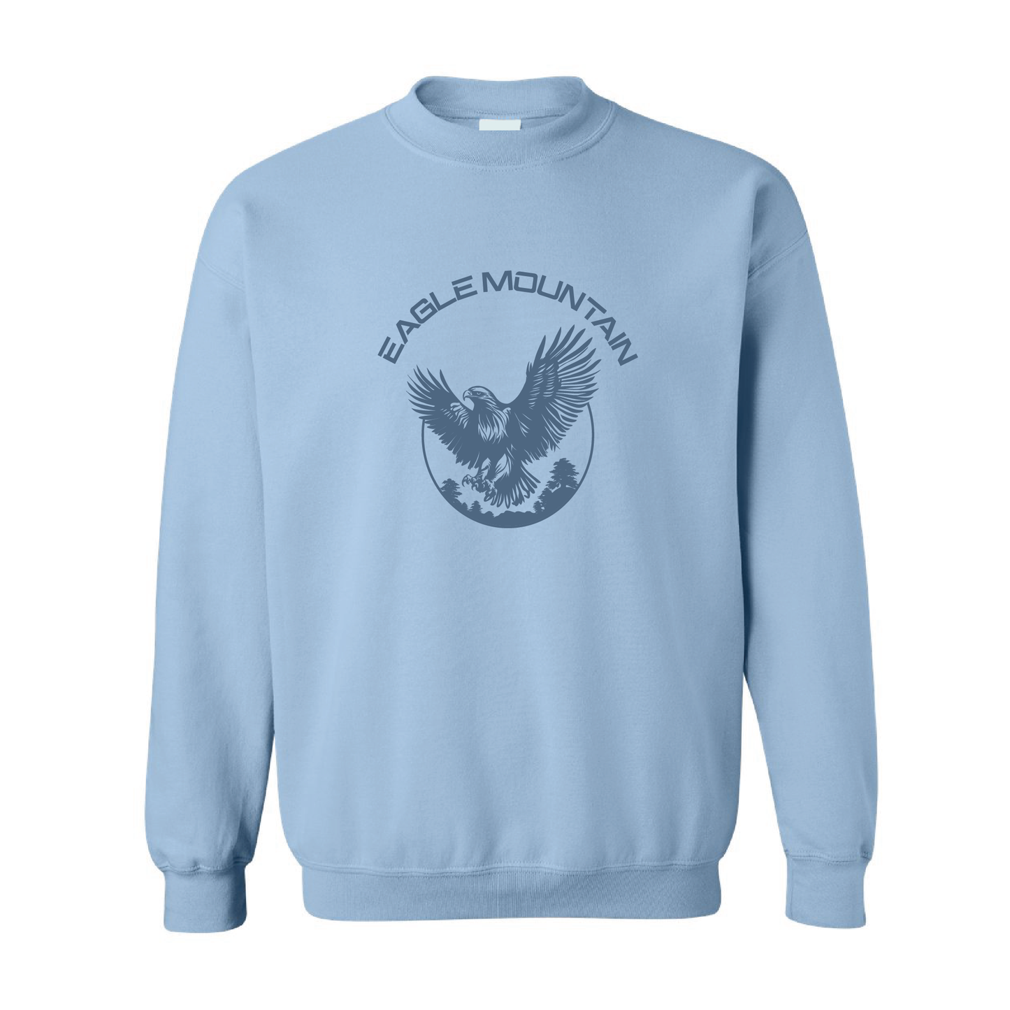 Eagle Mountain Graphic | Tone-On-Tone Crewneck Sweatshirt | 20 Colors