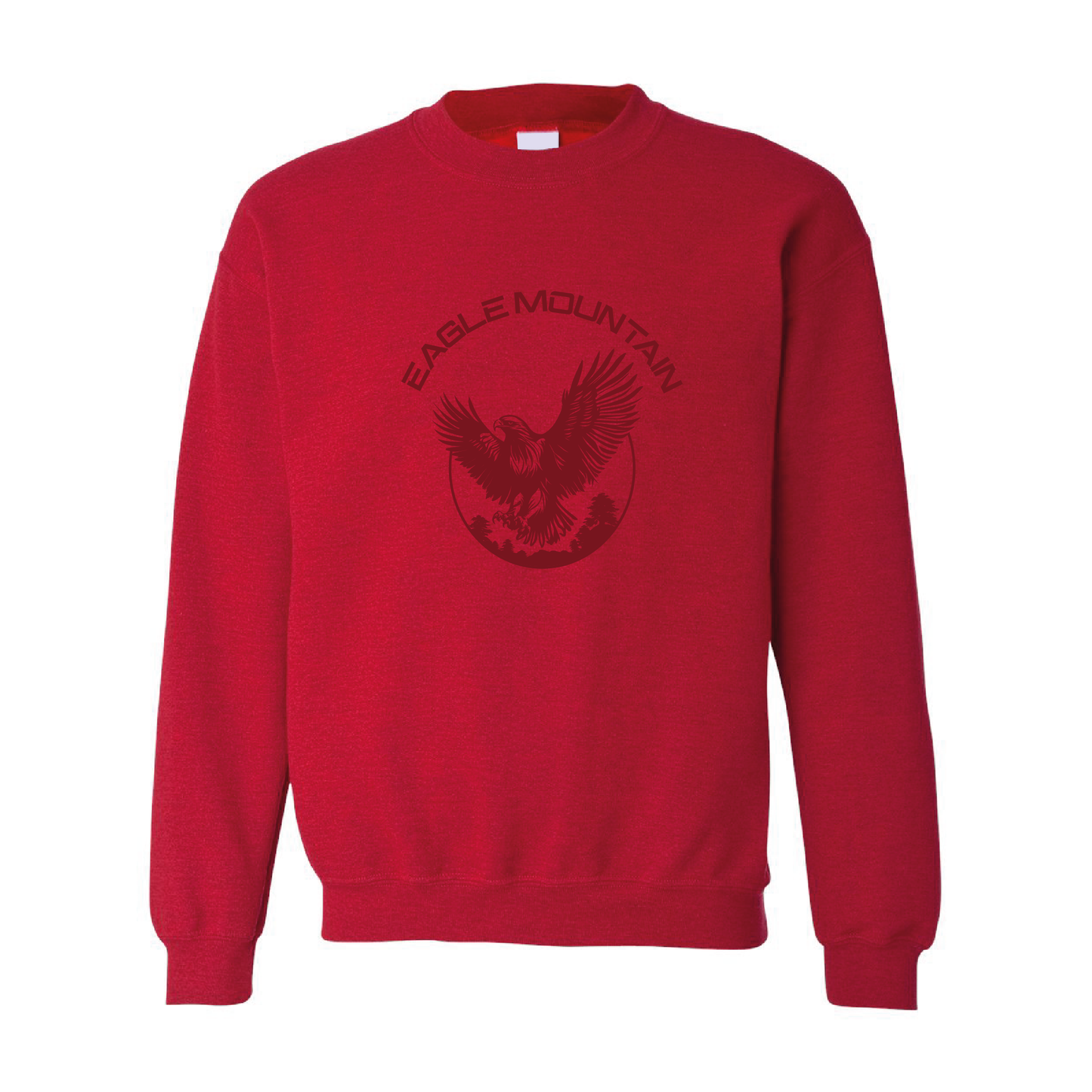 Eagle Mountain Graphic | Tone-On-Tone Crewneck Sweatshirt | 20 Colors