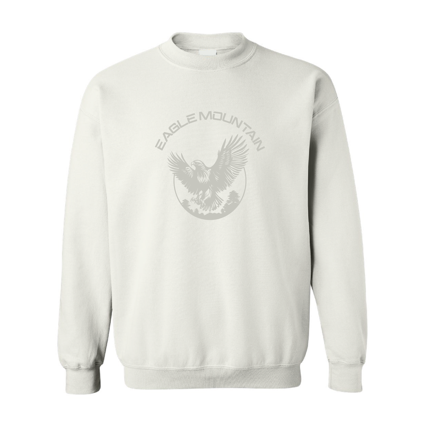 Eagle Mountain Graphic | Tone-On-Tone Crewneck Sweatshirt | 20 Colors