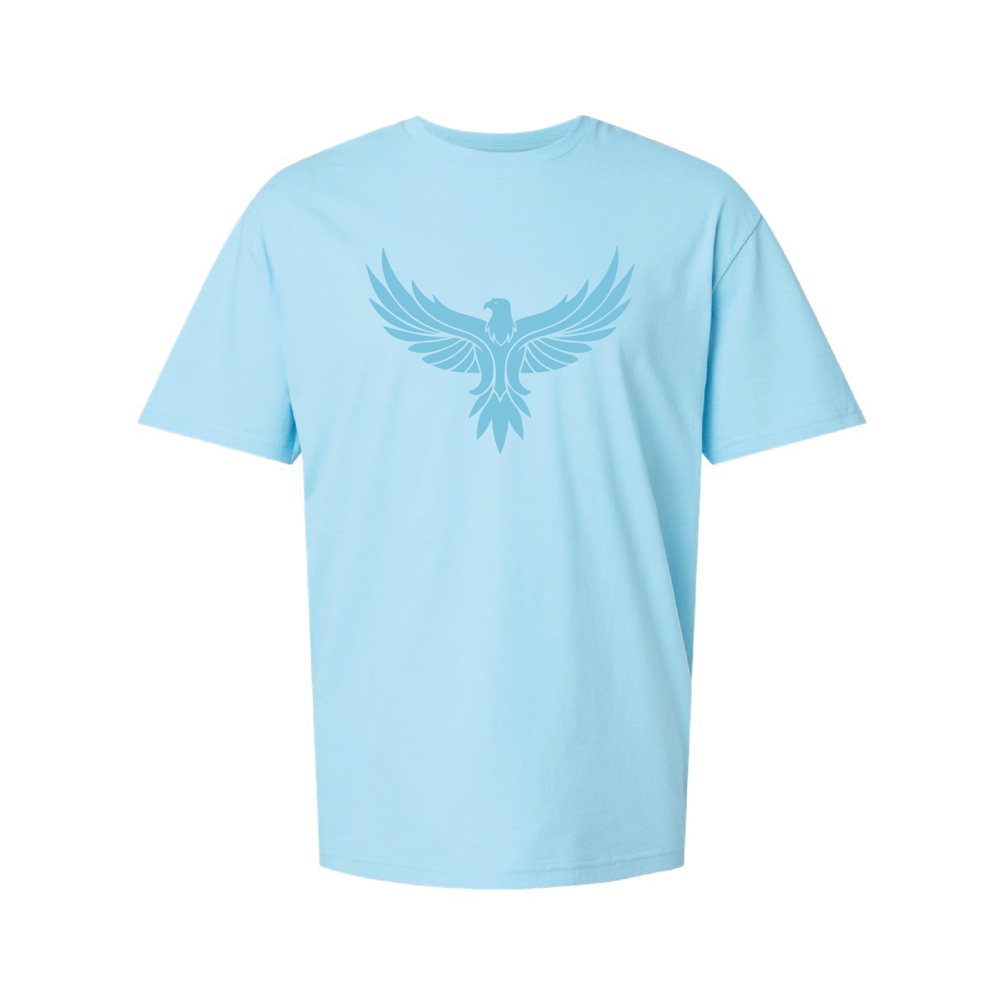 Eagle with Wings Spread Graphic | Tone-On-Tone Crewneck T-shirt | 20 Colors