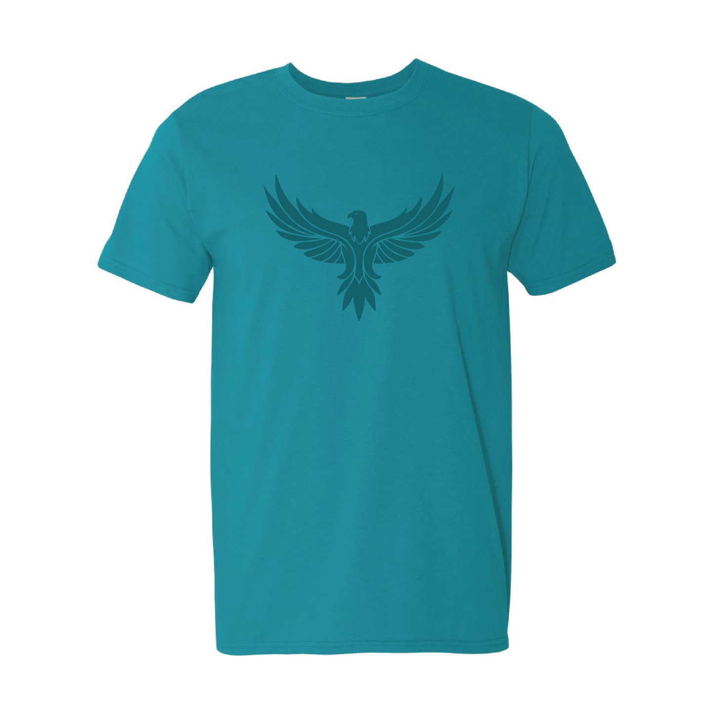 Eagle with Wings Spread Graphic | Tone-On-Tone Crewneck T-shirt | 20 Colors