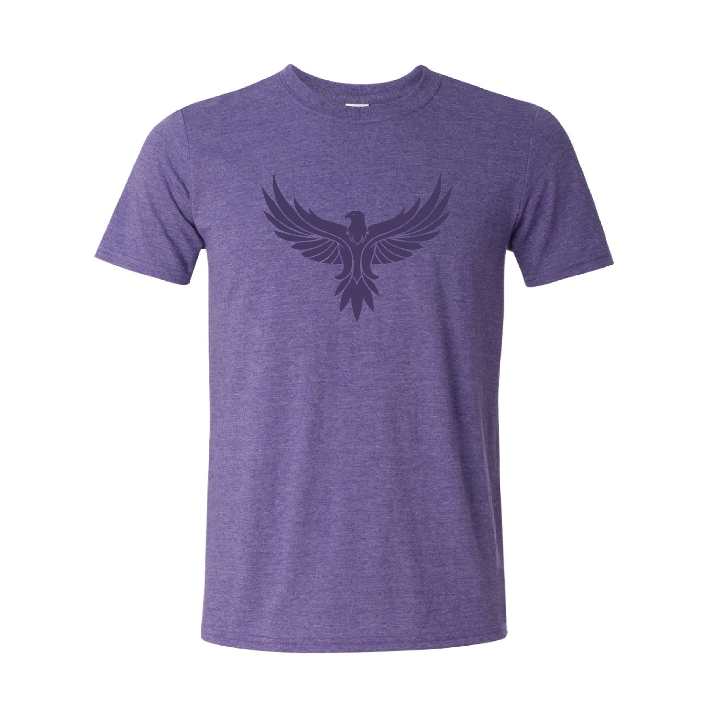 Eagle with Wings Spread Graphic | Tone-On-Tone Crewneck T-shirt | 20 Colors